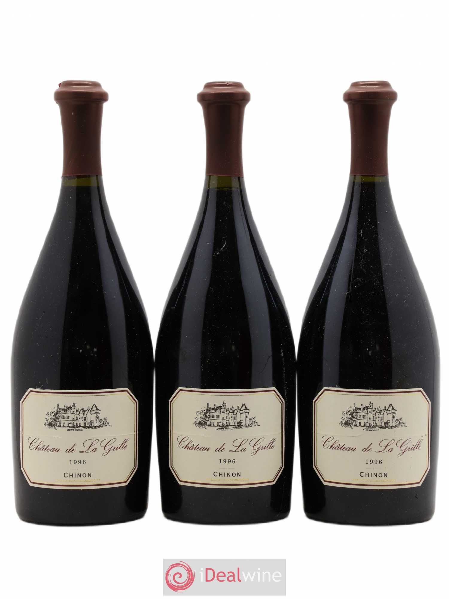 Chinon Château de La Grille L. Gosset 1996 - Posten von 3 Flaschen - 0