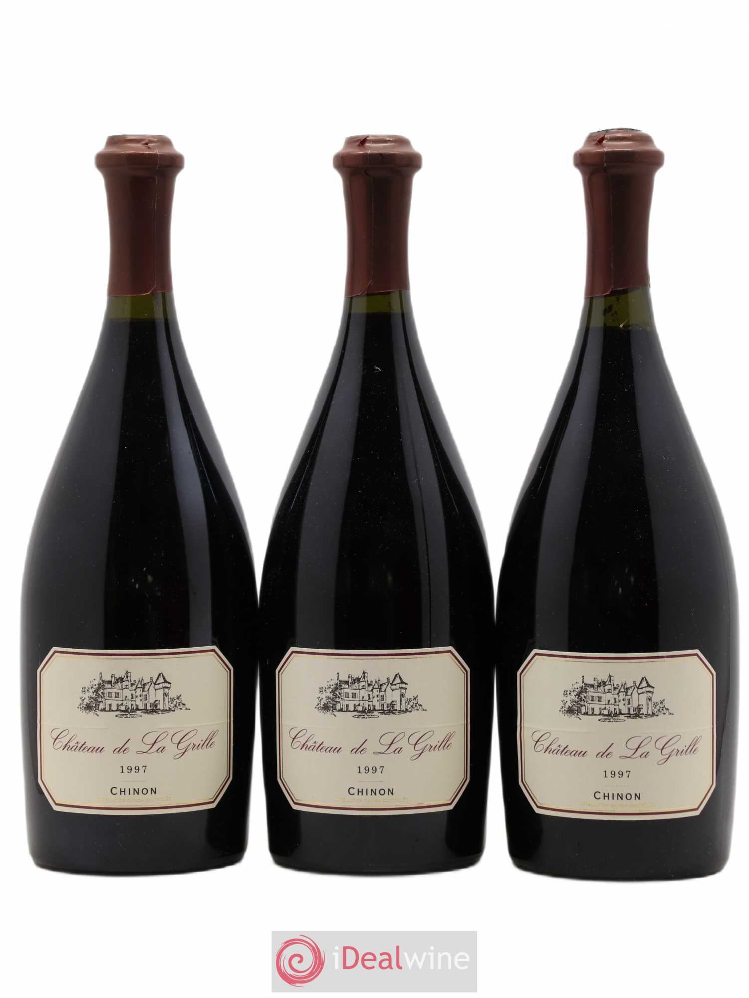 Chinon Château de La Grille L. Gosset 1997 - Lot de 3 bouteilles - 0
