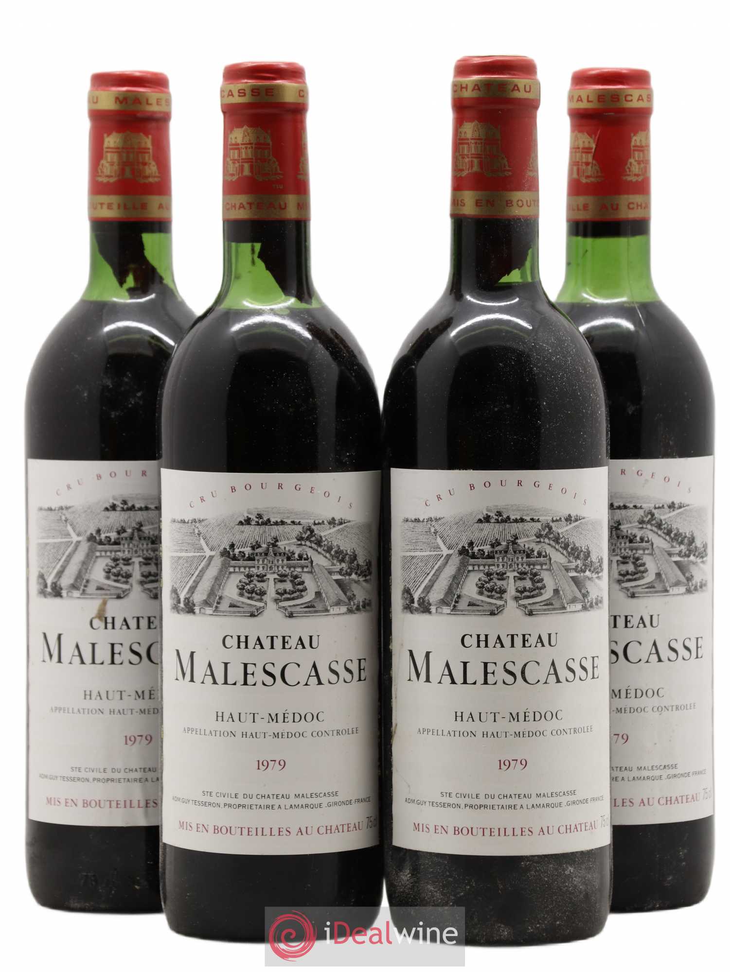 Château Malescasse Cru Bourgeois Exceptionnel 1979 - Lot de 4 bouteilles - 0
