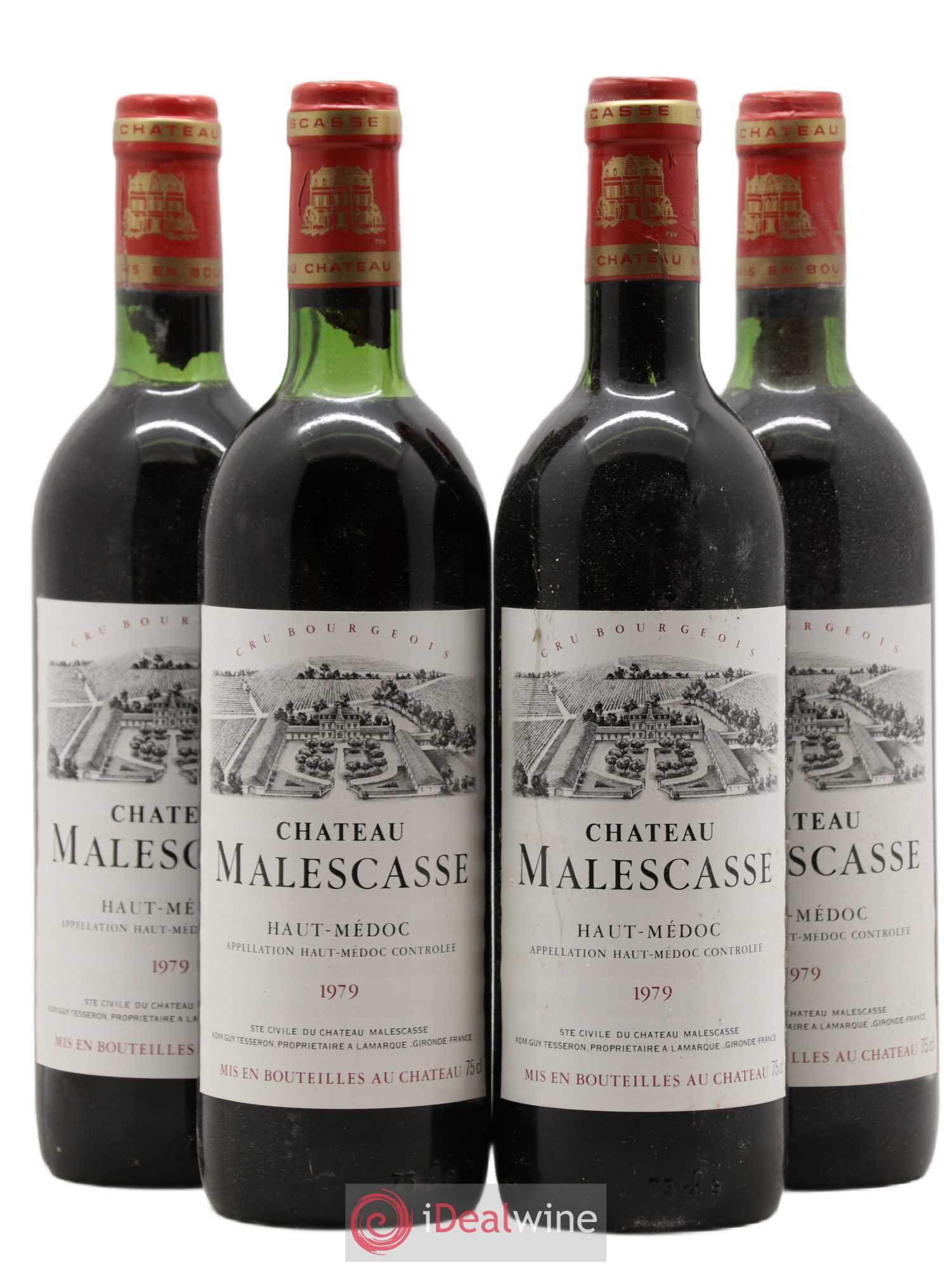 Château Malescasse Cru Bourgeois Exceptionnel 1979 - Lot de 4 bouteilles - 0
