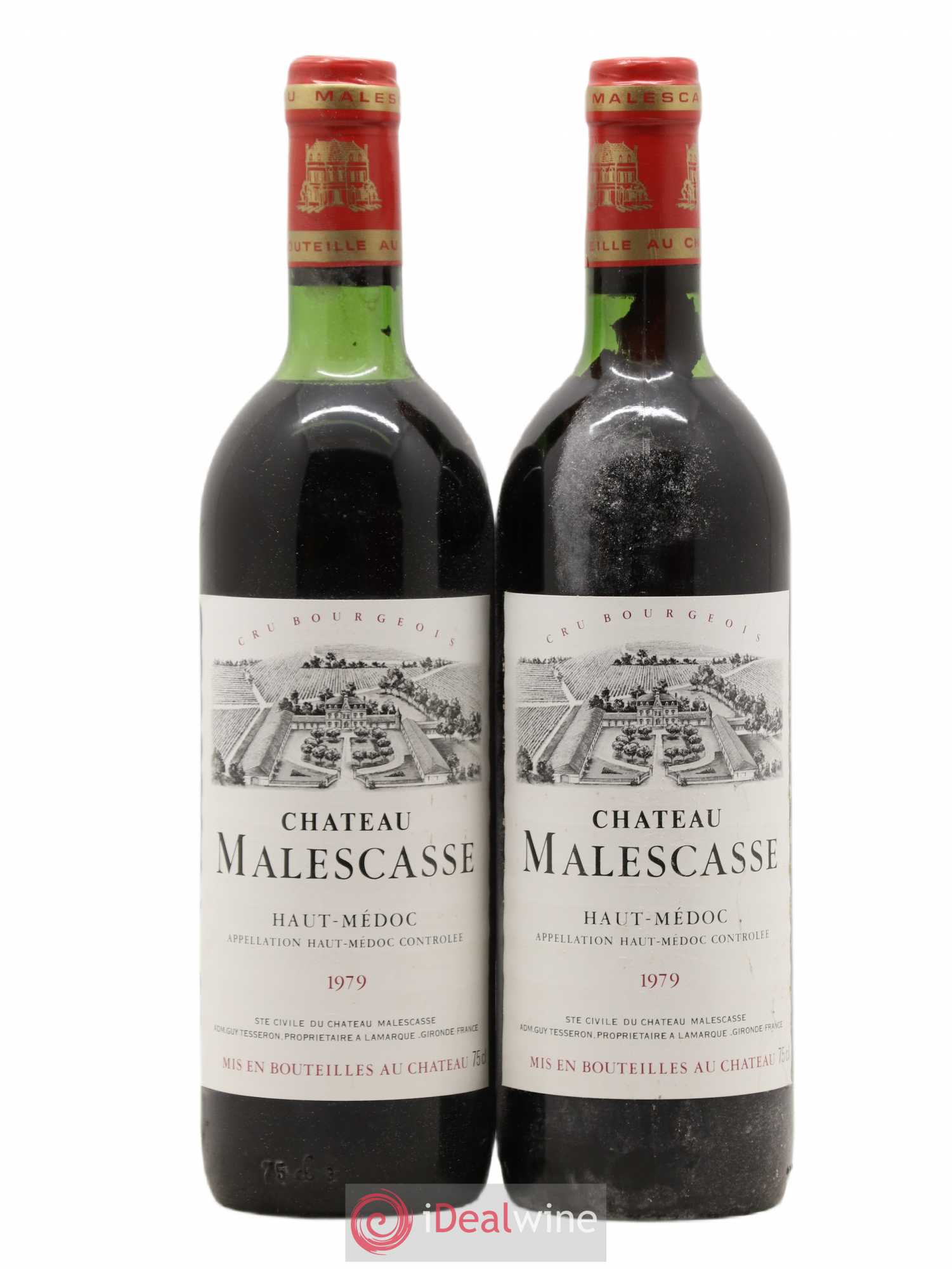 Château Malescasse Cru Bourgeois Exceptionnel 1979 - Lot de 2 bouteilles - 0