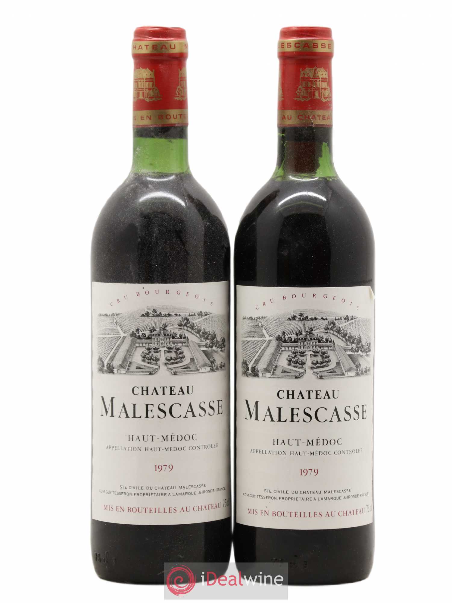 Château Malescasse Cru Bourgeois Exceptionnel 1979 - Lot de 2 bouteilles - 0