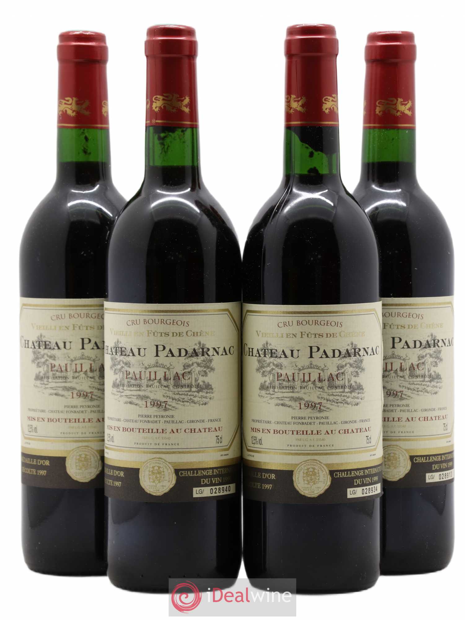 Pauillac Château Padarnac 1997 - Posten von 4 Flaschen - 0