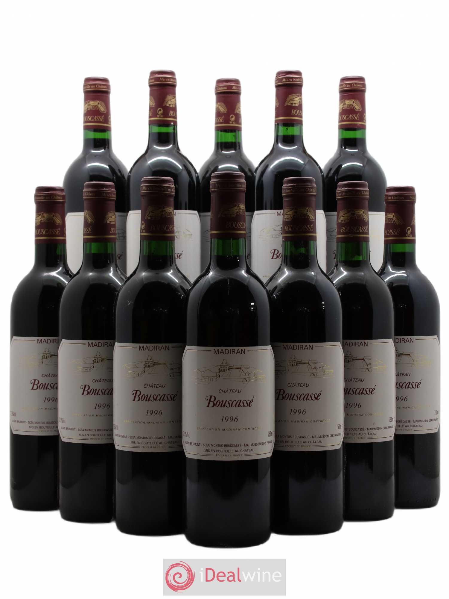 Madiran Château Bouscassé Alain Brumont 1996 - Lot de 12 bouteilles - 0