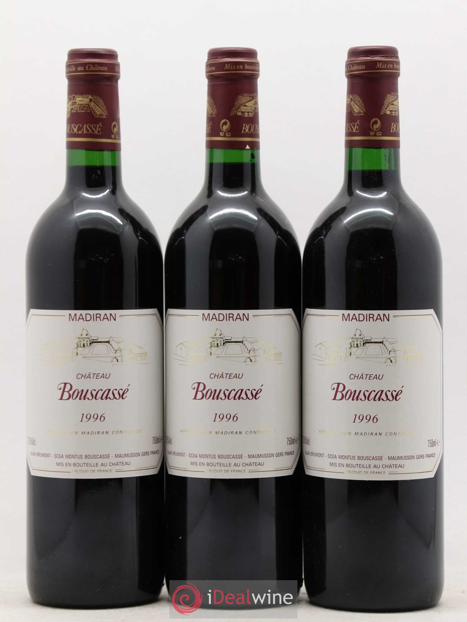 Madiran Château Bouscassé Alain Brumont 1996 - Lot de 12 bouteilles - 1