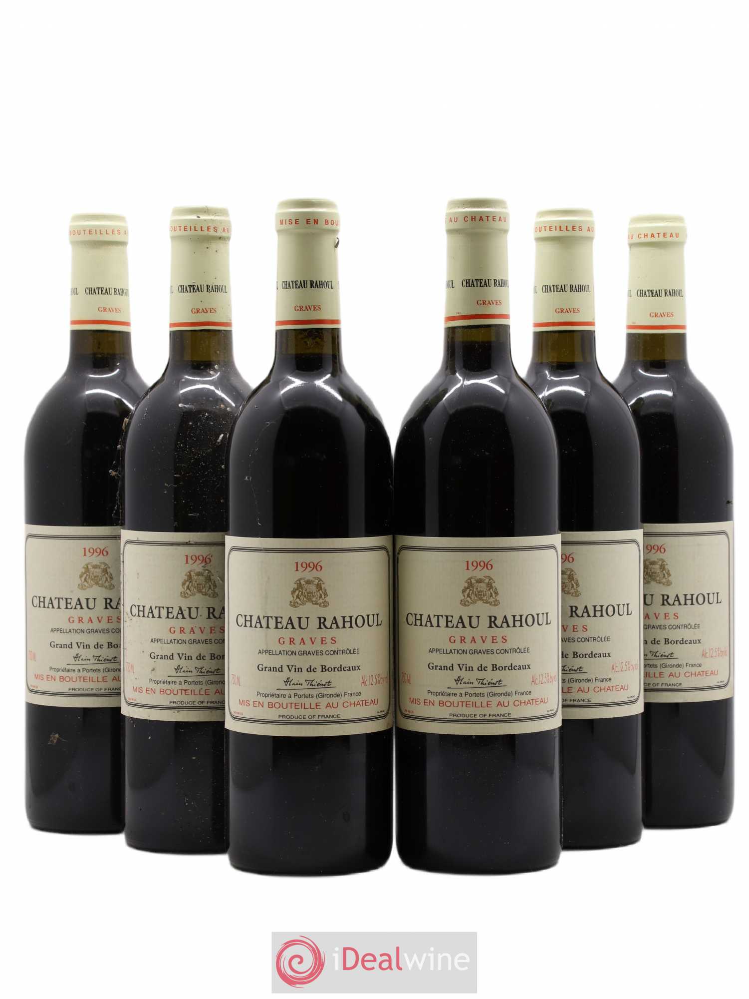 Château Rahoul (sans prix de réserve) 1996 - Lot de 6 bouteilles - 0