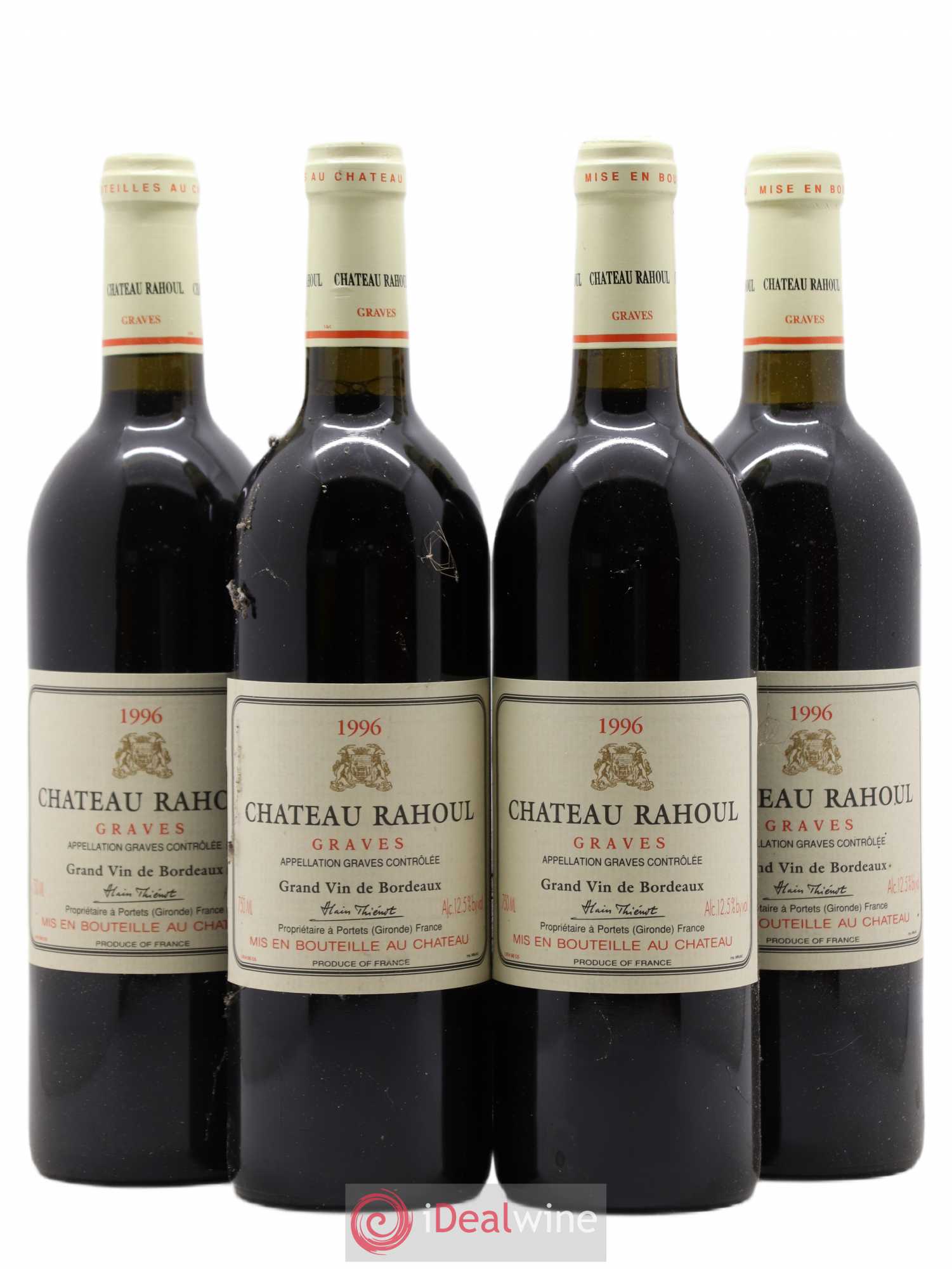 Château Rahoul 1996 - Lot de 4 bouteilles - 0