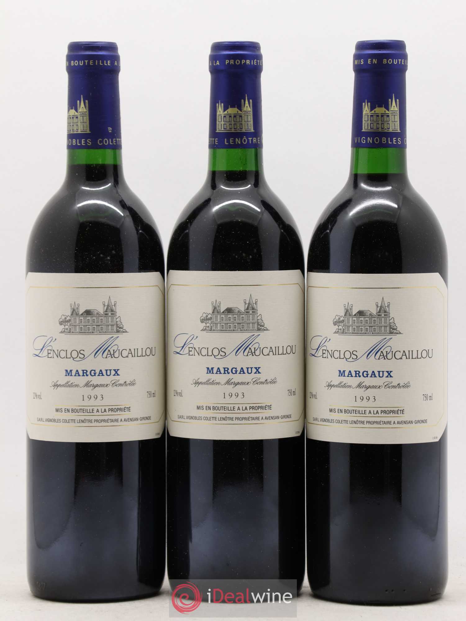Bordeaux Margaux L'Enclos de Maucaillou 1993 - Posten von 12 Flaschen - 3