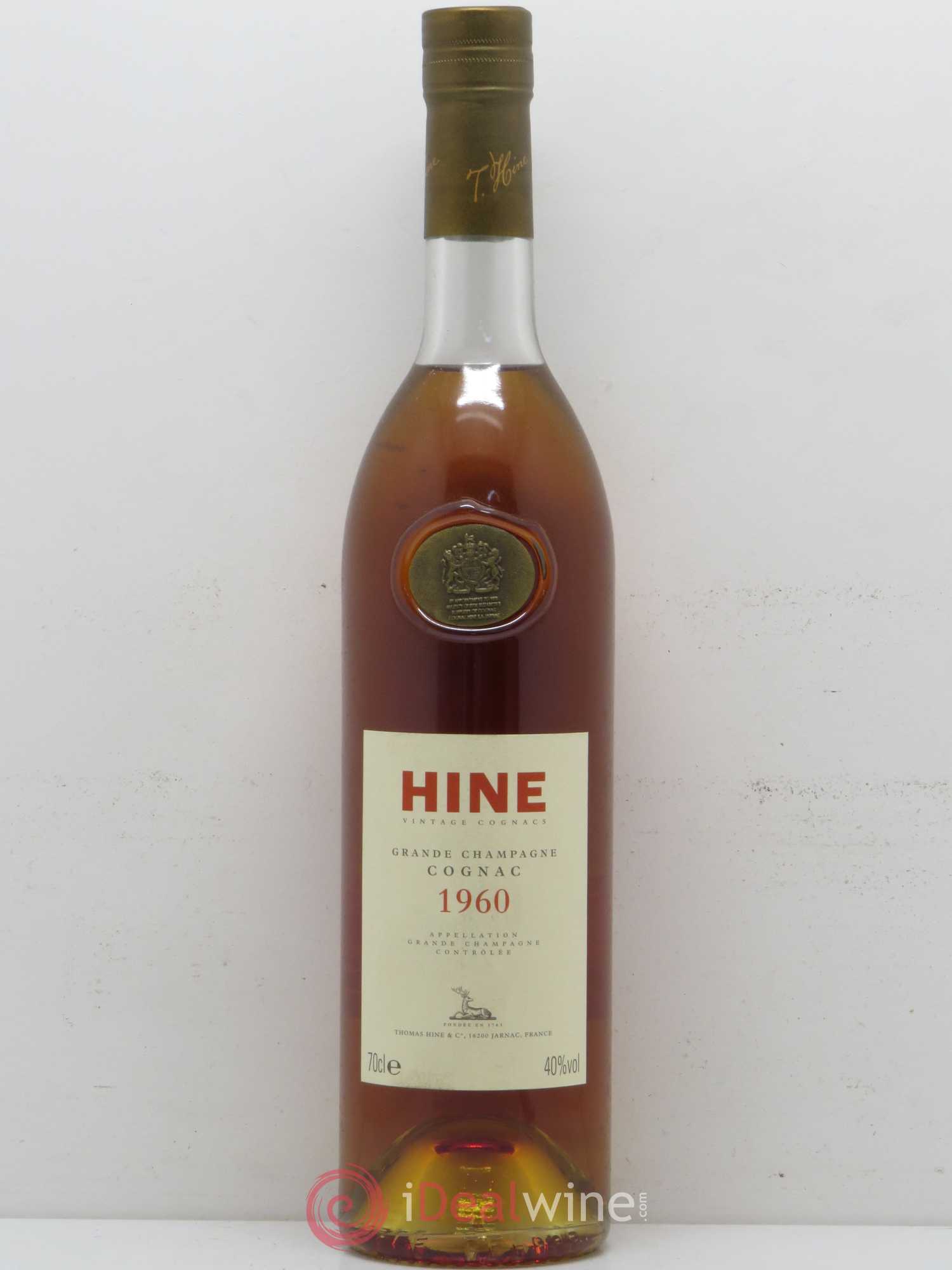 Cognac Hine 1960 - Lot de 1 bouteille - 0
