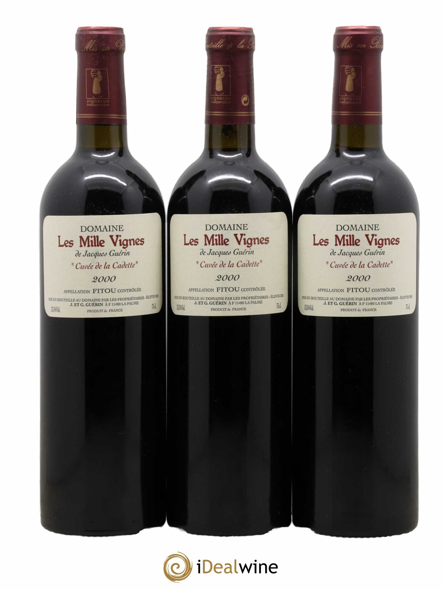 Fitou Cuvée de la Cadette Domaine des Mille Vignes 2000 - Posten von 3 Flaschen - 0