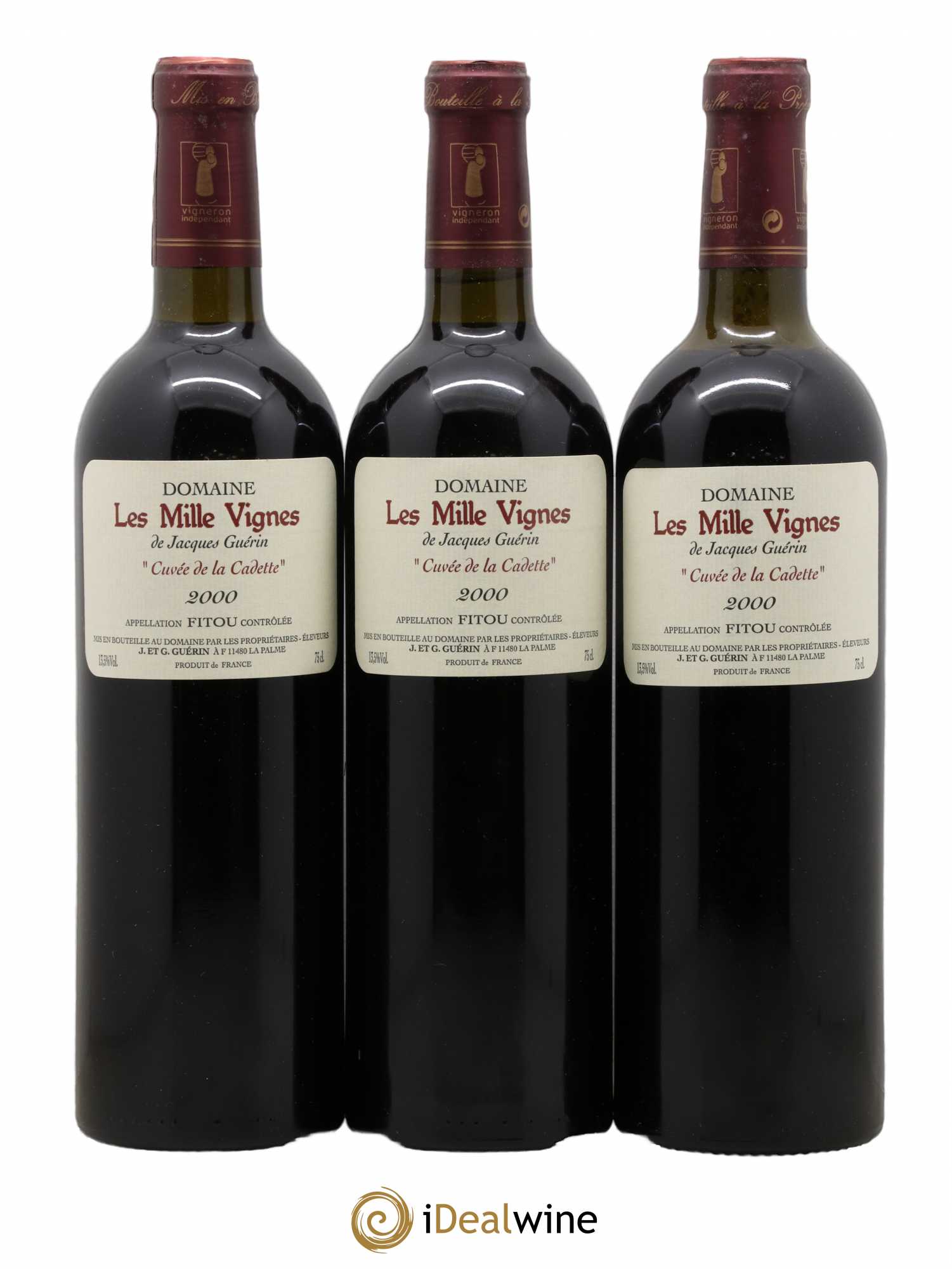 Fitou Cuvée de la Cadette Domaine des Mille Vignes 2000 - Posten von 3 Flaschen - 0