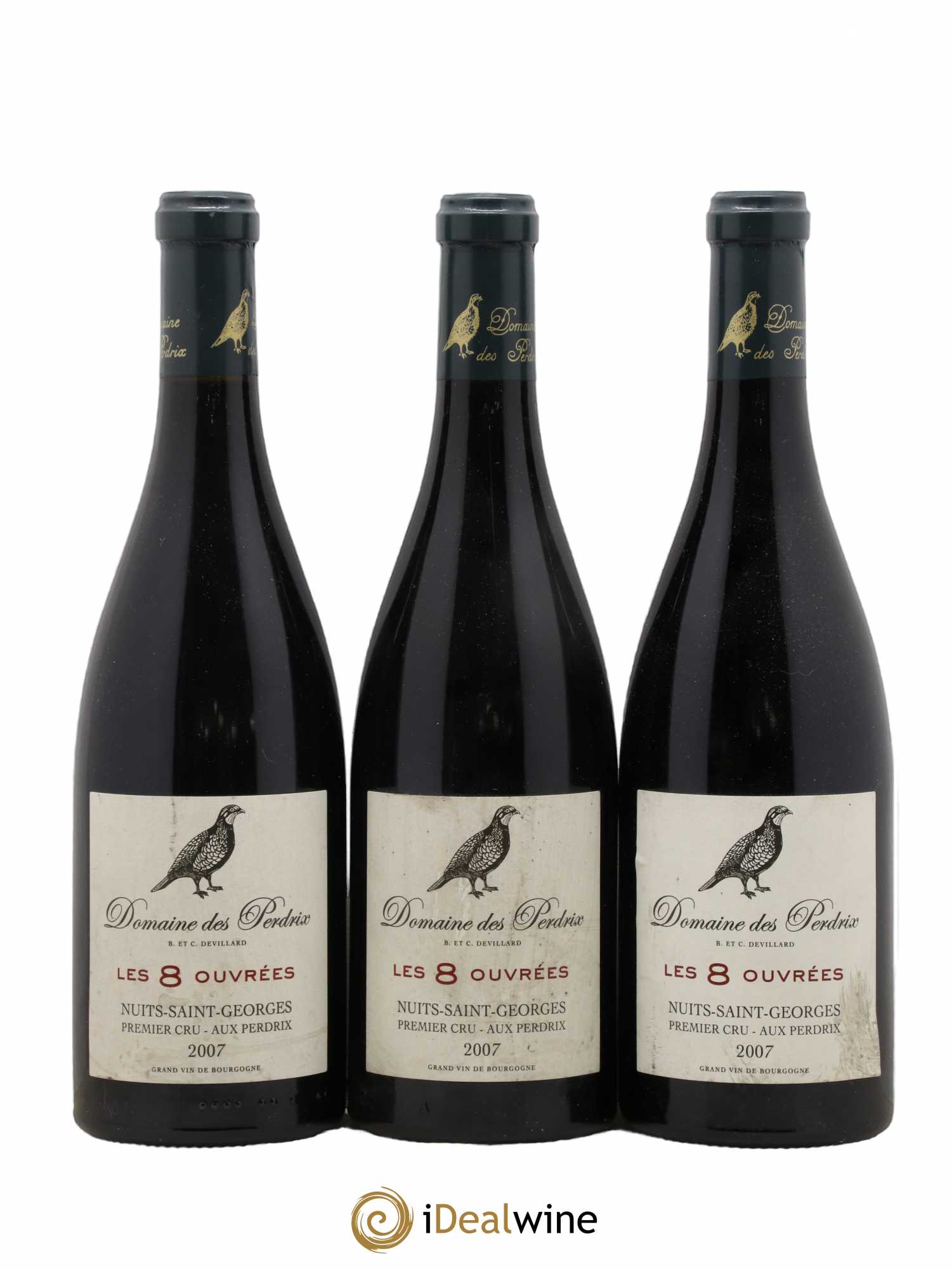 Nuits-Saint-Georges 1er Cru Aux Perdrix Les 8 Ouvrées Perdrix (Domaine des) 2007 - Lot de 3 bouteilles - 0