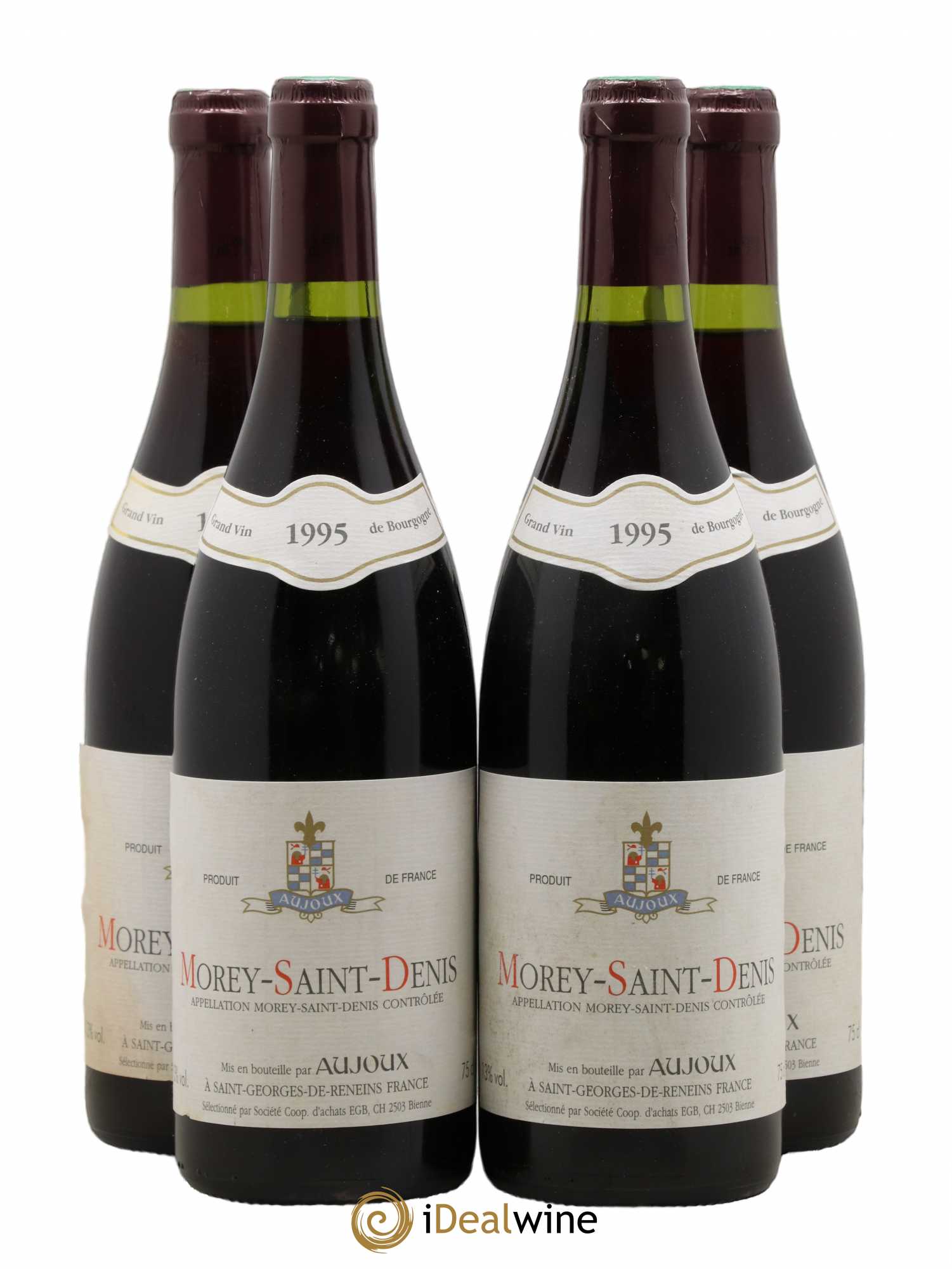 Morey-Saint-Denis J.M. Aujoux 1995 - Lot de 4 bouteilles - 0