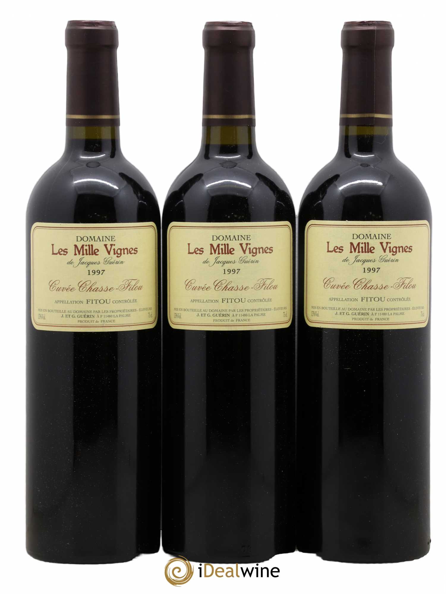 Fitou Chasse Filou Domaine des Mille Vignes 1997 - Posten von 3 Flaschen - 0
