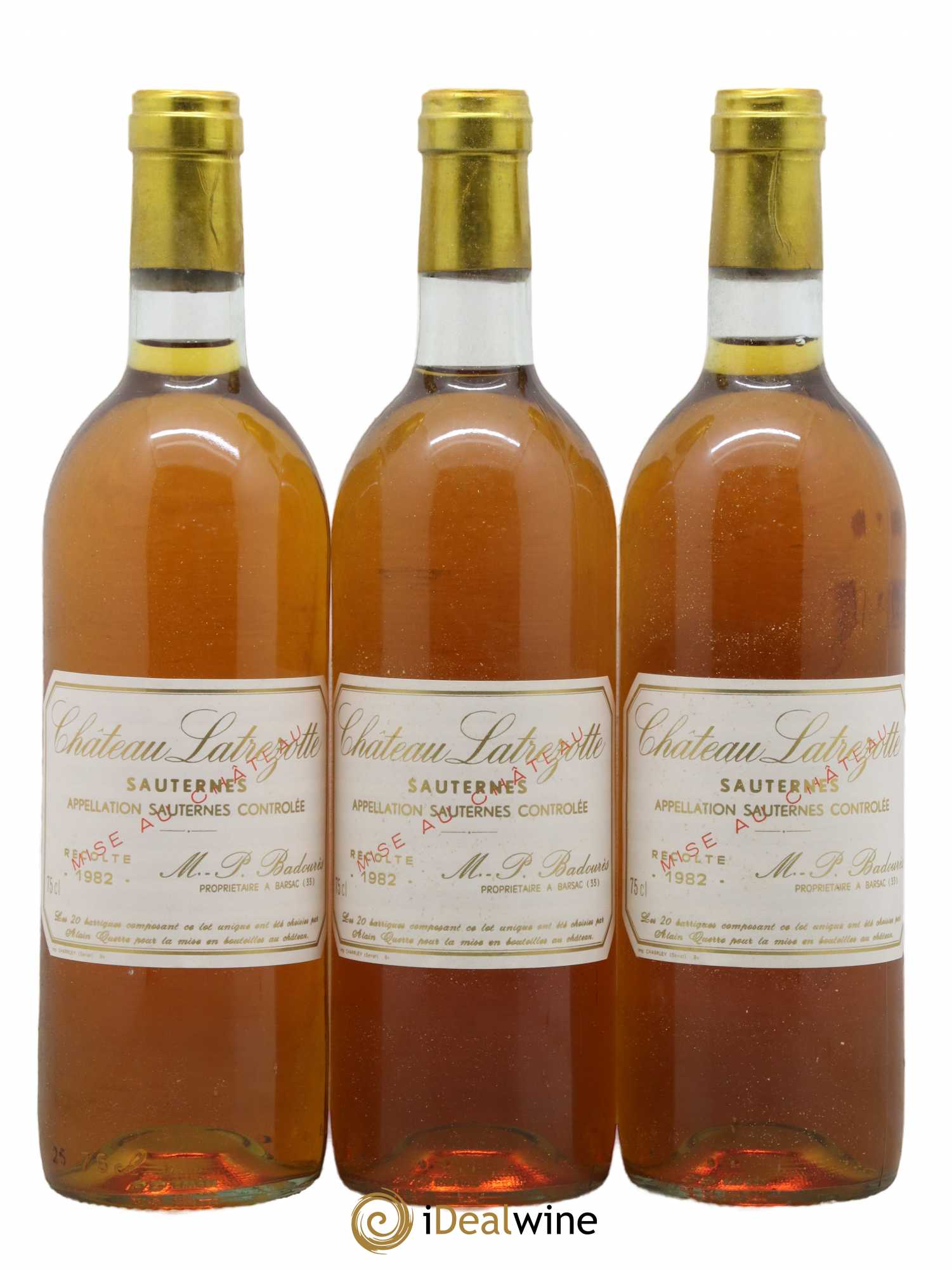 Sauternes Château Latrezotte 1982 - Lotto di 12 bottiglie - 1