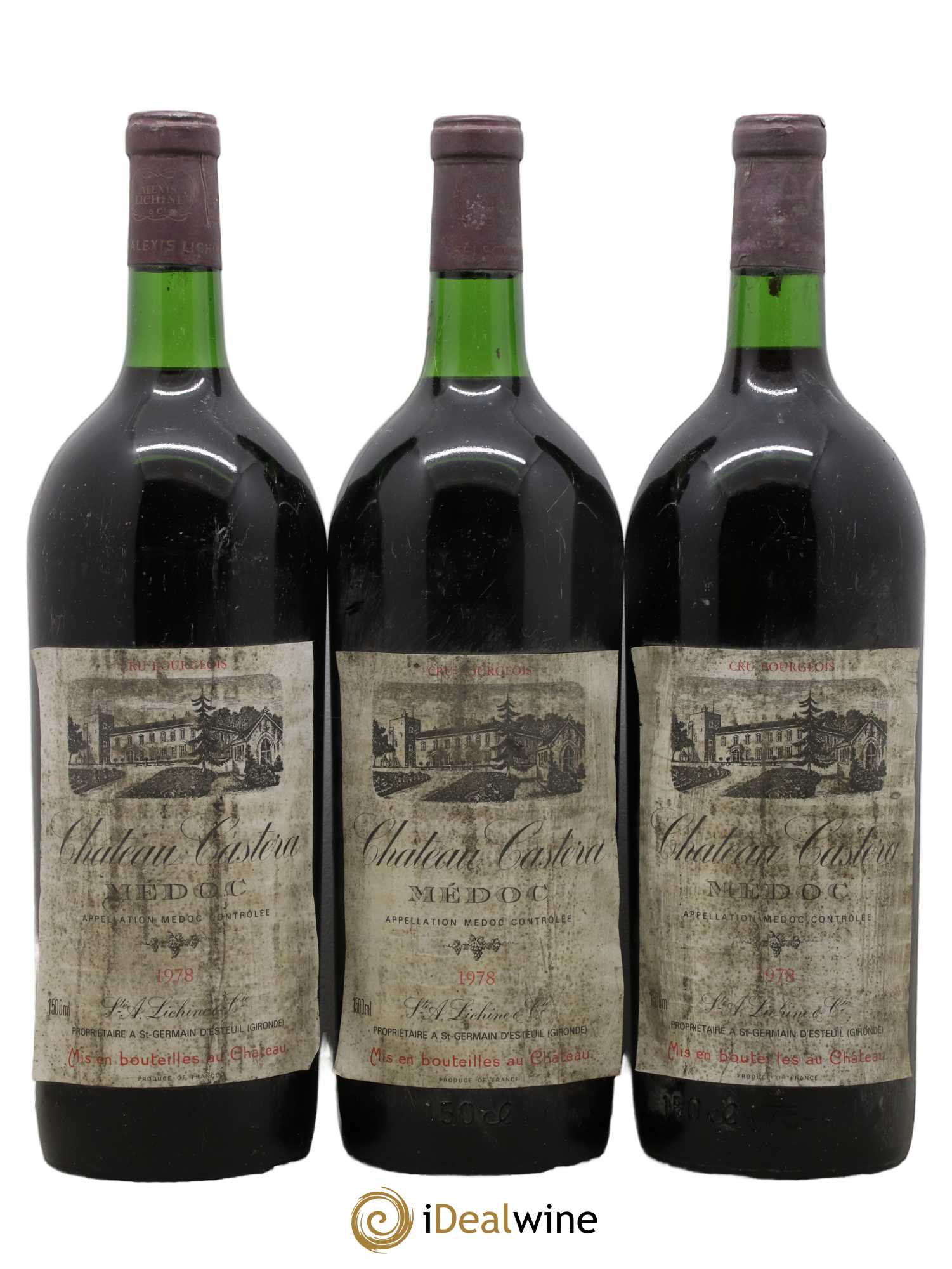 Château Castera Cru Bourgeois 1978 - Lot de 3 magnums - 0