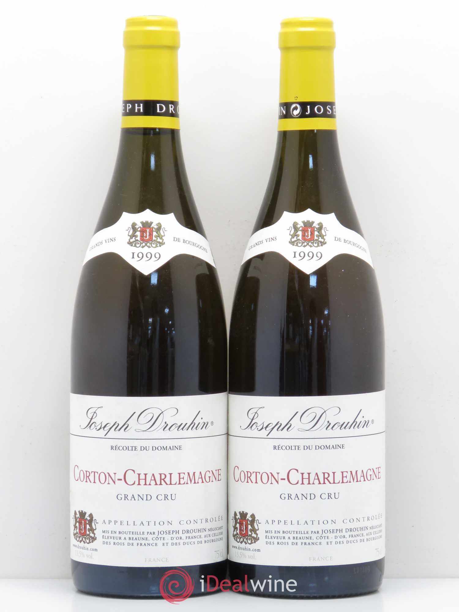 Corton-Charlemagne Grand Cru Joseph Drouhin 1999 - Lot de 2 bouteilles - 0