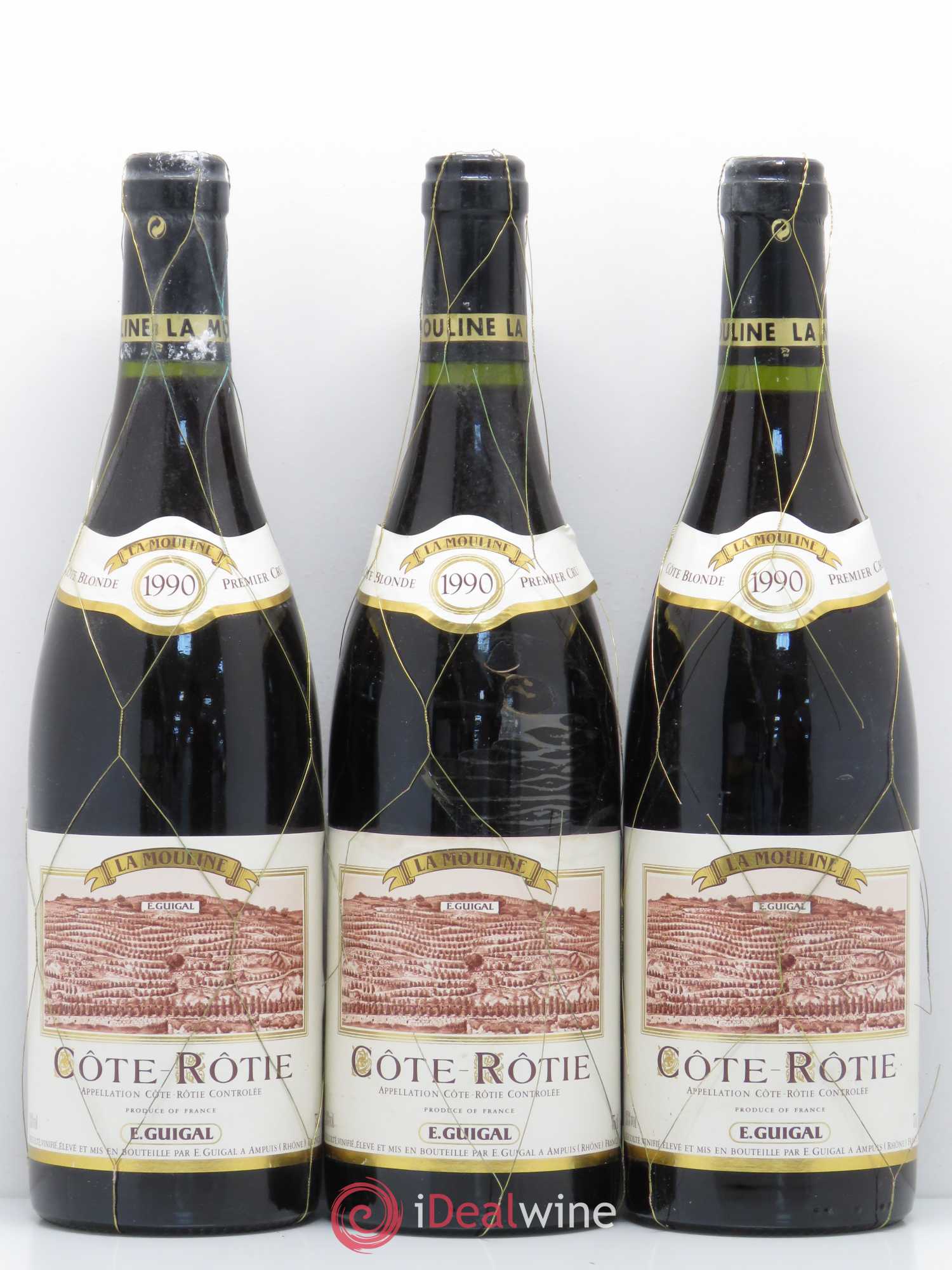 Côte-Rôtie La Mouline Guigal 1990 - Lot de 3 bouteilles - 0