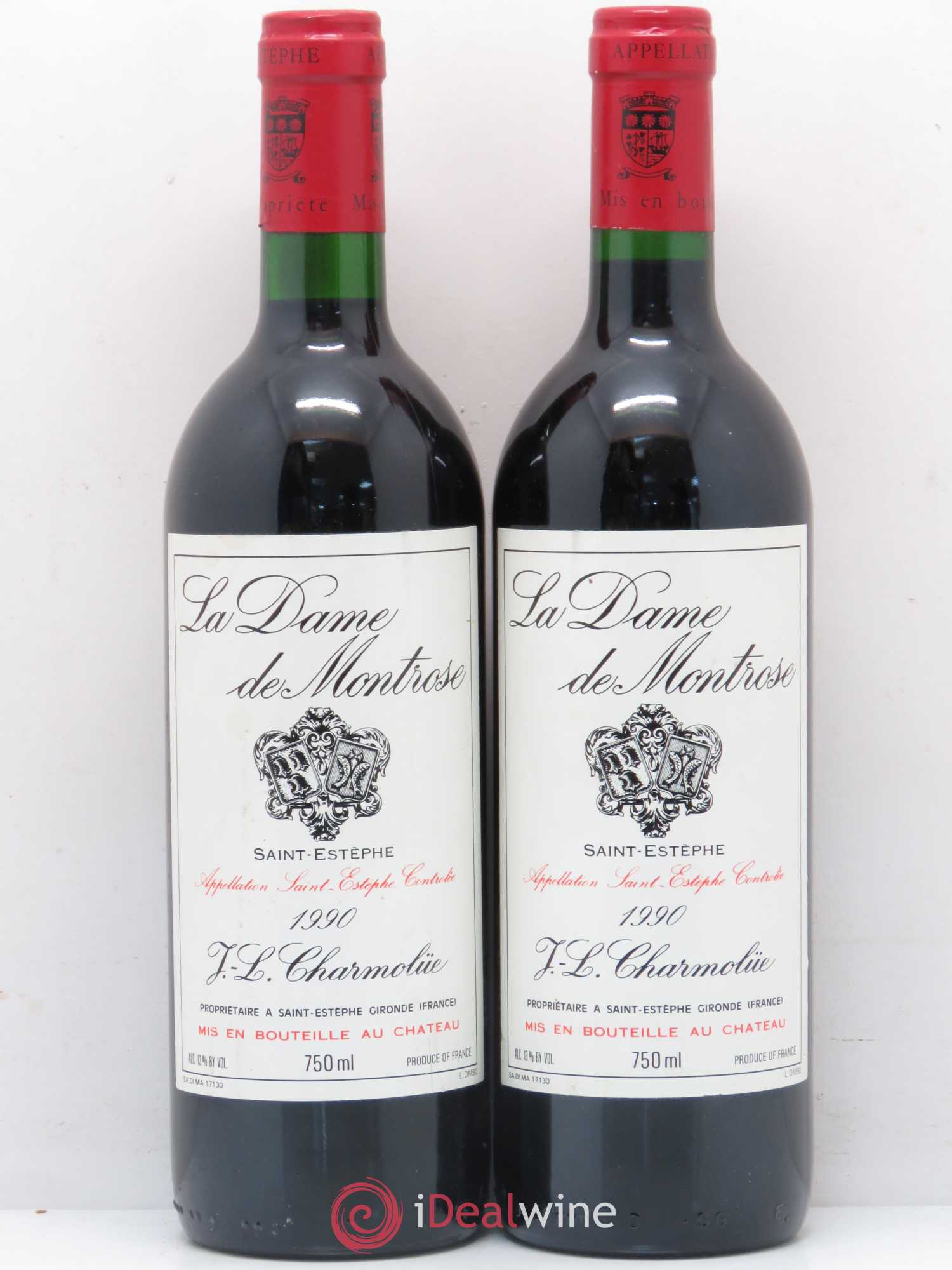 La Dame de Montrose Second Vin 1990 - Lot de 2 bouteilles - 0