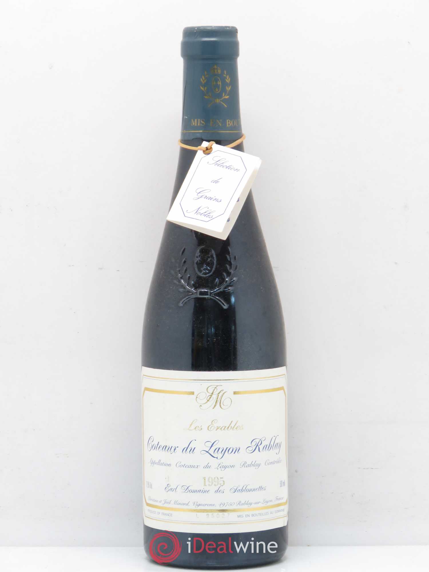 Coteaux du Layon Rablay Les Erables Séléction de grains nobles Domaine des Sablonnettes (sans prix de réserve) 1995 - Lotto di 1 bottiglia - 0