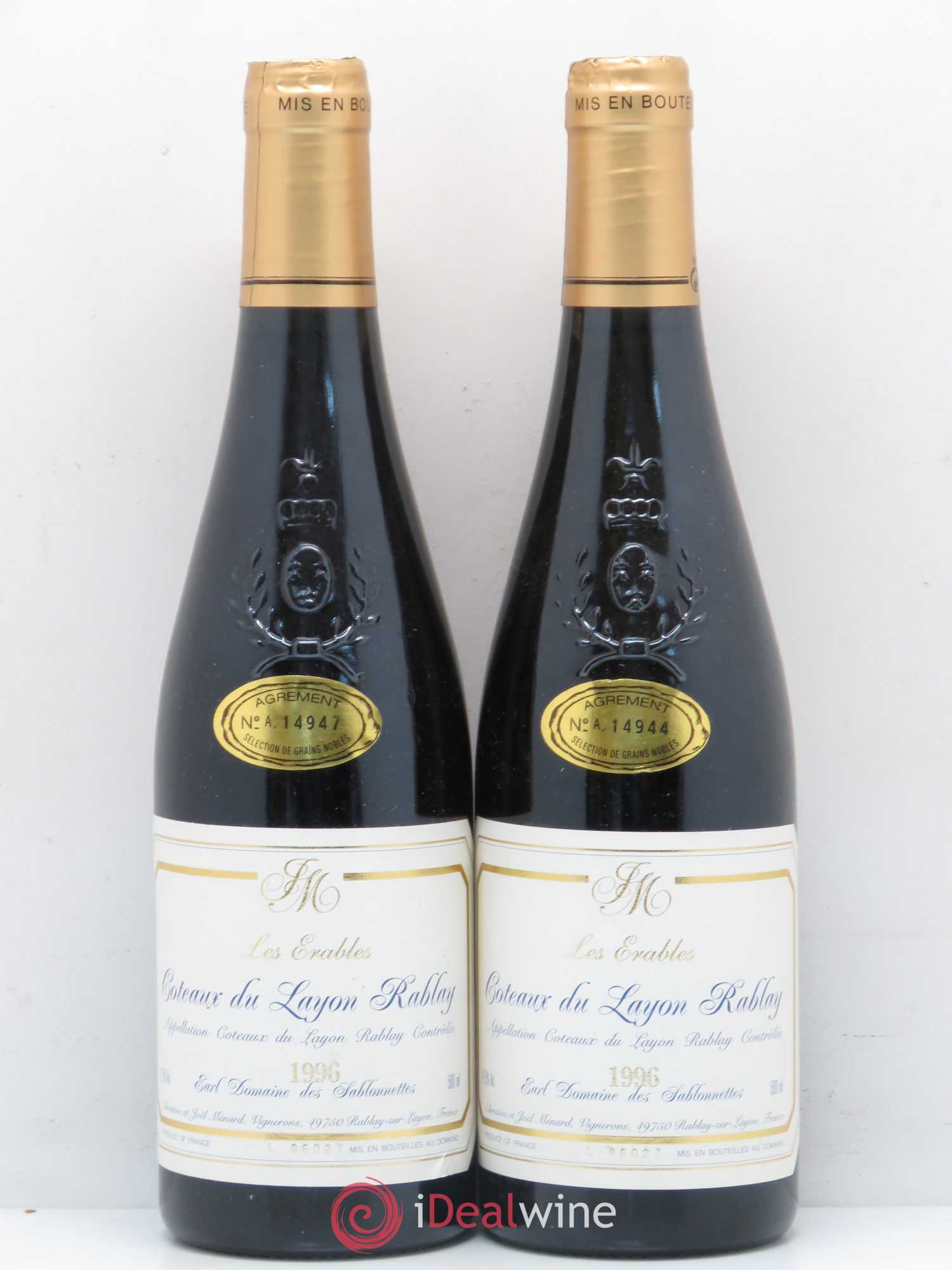 Coteaux du Layon 1996 - Lotto di 2 bottiglie - 0