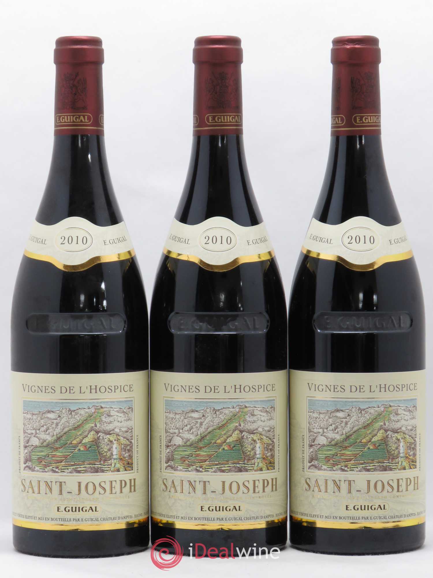 Saint-Joseph Vignes de l'Hospice Guigal 2010 - Lot de 3 bouteilles - 0