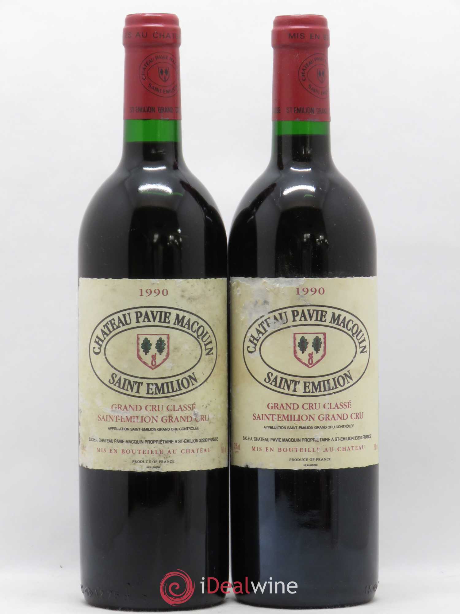 Château Pavie Macquin 1er Grand Cru Classé B 1990 - Lot de 2 bouteilles - 0