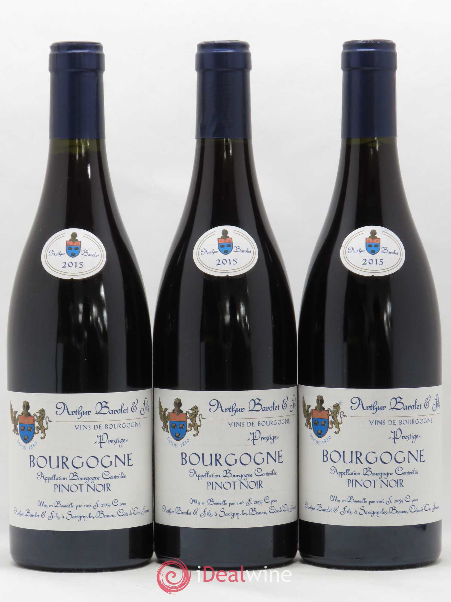 Bourgogne Pinot noir Arthur Barolet 2015 - Posten von 3 Flaschen - 0