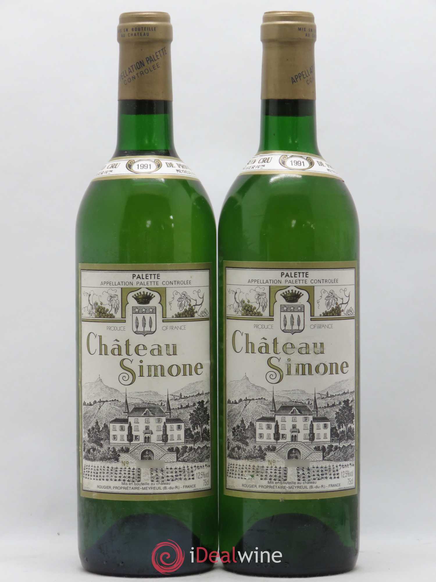 Palette Château Simone Famille Rougier 1991 - Lot de 2 bouteilles - 0