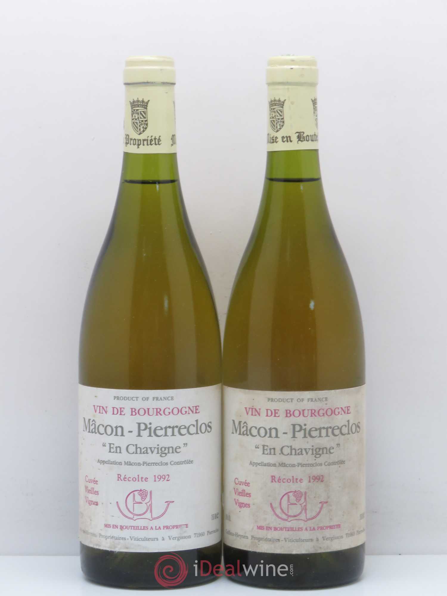 Mâcon-Pierreclos Le Chavigne Guffens-Heynen 1992 - Posten von 2 Flaschen - 0