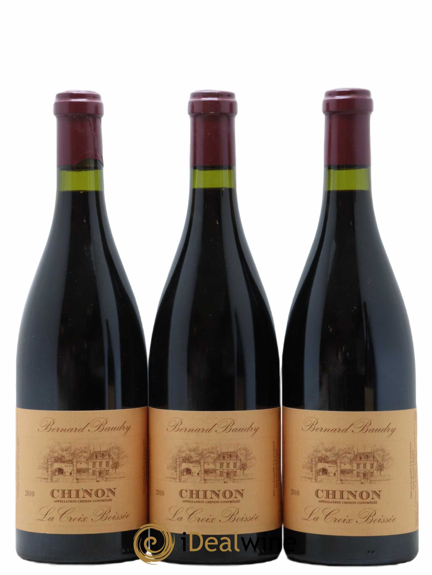 Chinon La Croix Boissée Bernard Baudry 2010 - Lot de 3 bouteilles - 0