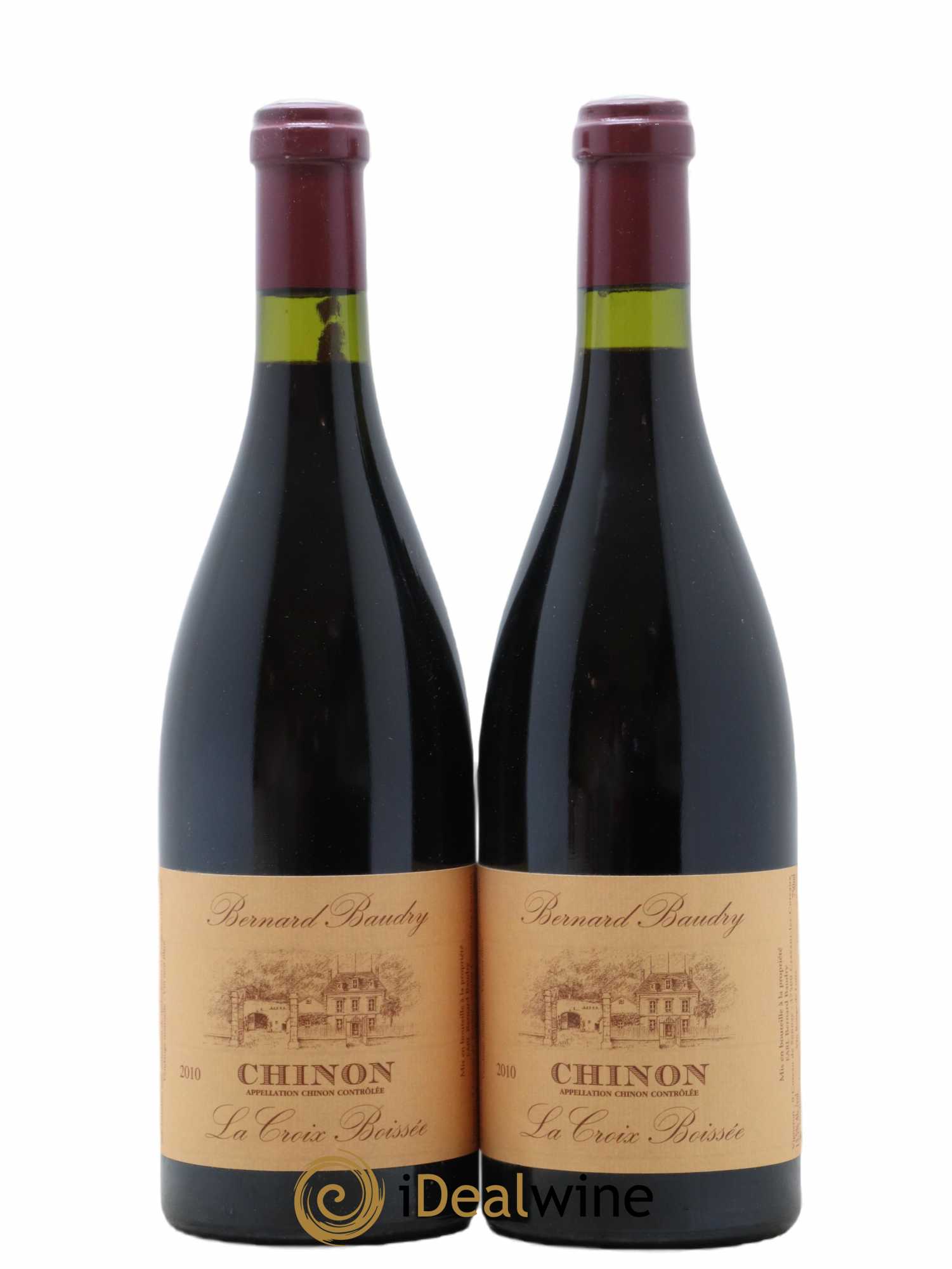 Chinon La Croix Boissée Bernard Baudry 2010 - Lot de 2 bouteilles - 0