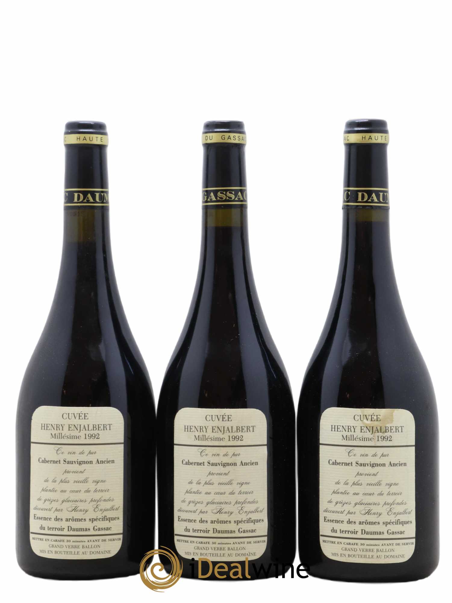 Pays d'Hérault Cuvée Henry Enjalbert Mas Daumas Gassac 1992 - Lot of 3 bottles - 1