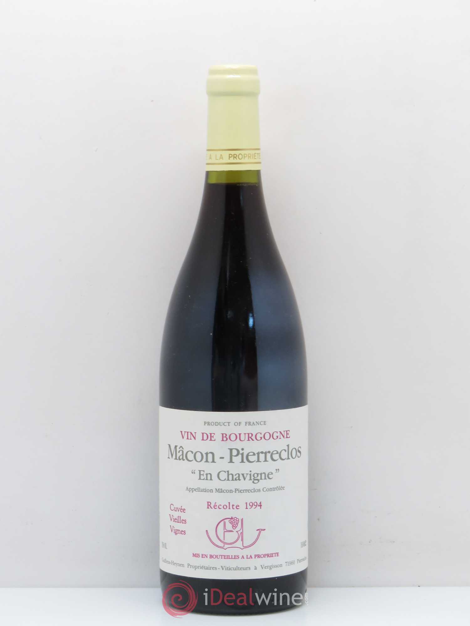Mâcon Pierreclos En Chavigne Guffens Heynen Vieilles Vignes 1994 - Posten von 1 Flasche - 0