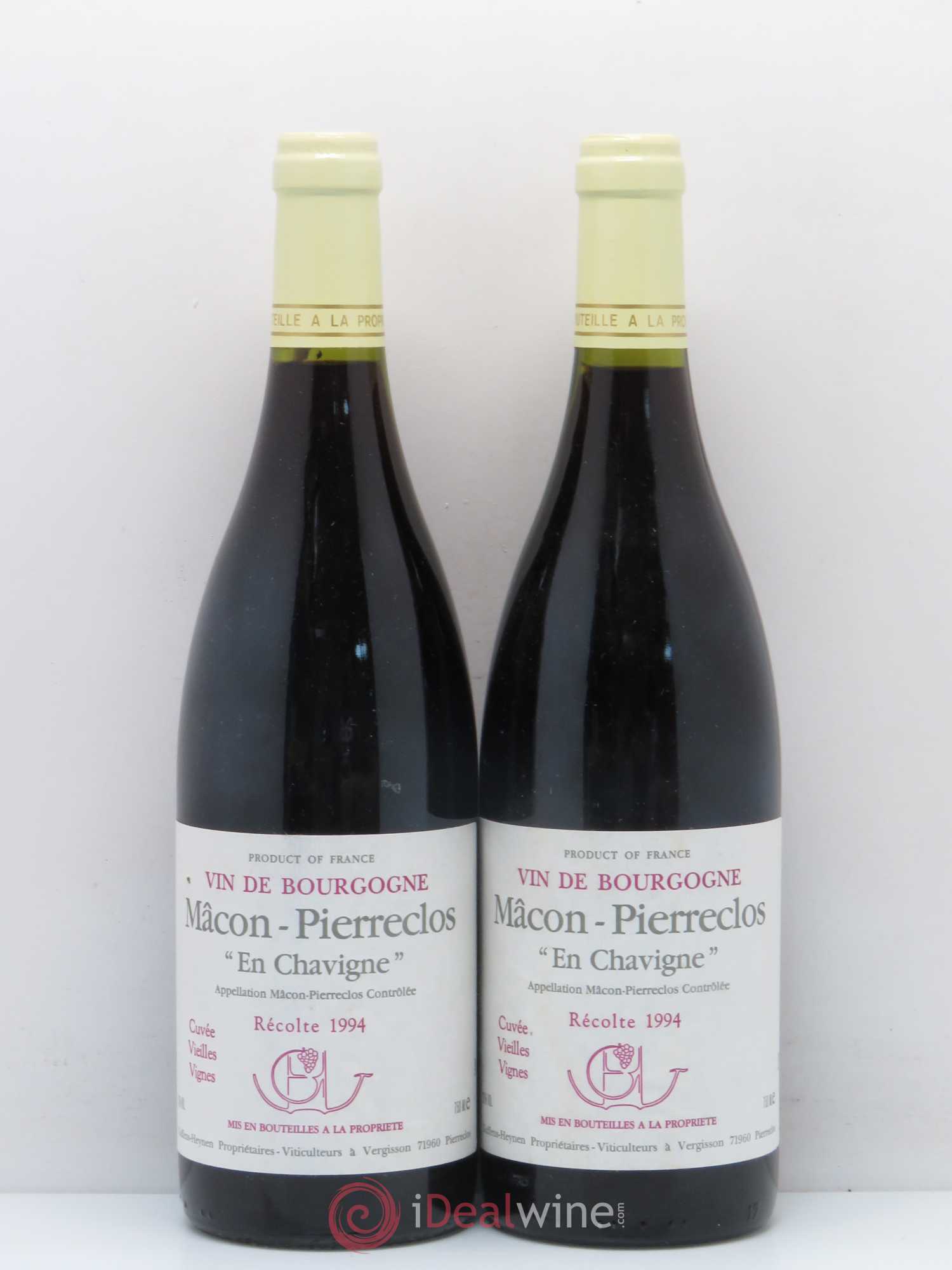 Mâcon Pierreclos En Chavigne Guffens Heynen Vieilles Vignes (sans prix de réserve) 1994 - Posten von 2 Flaschen - 0
