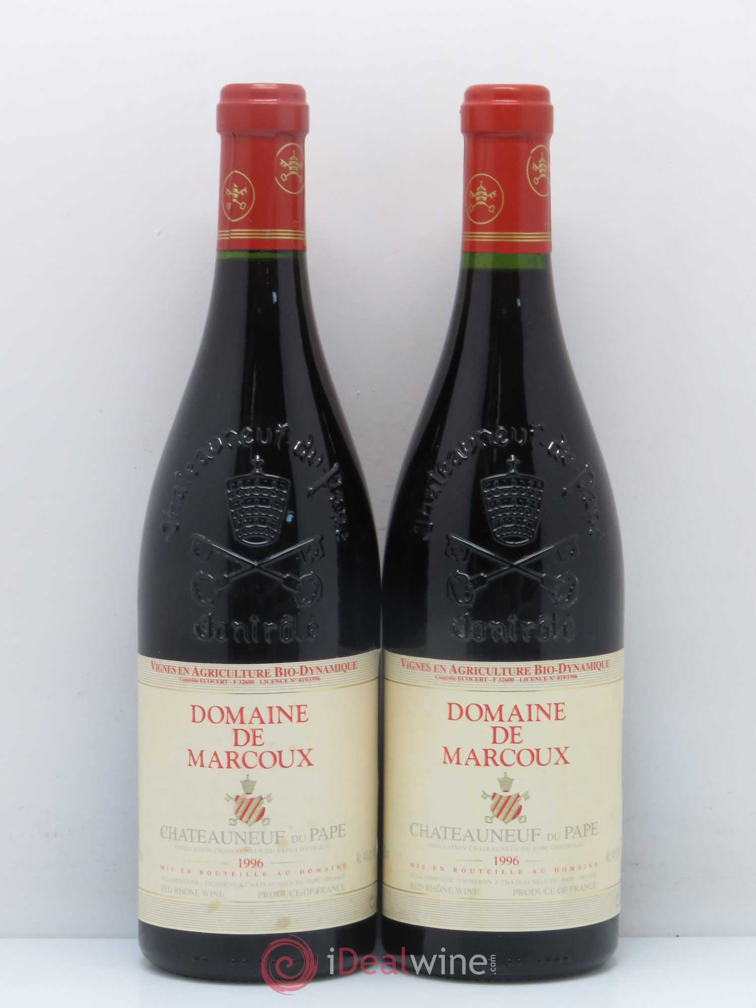 Châteauneuf-du-Pape Marcoux (Domaine de) 1996 - Lot de 2 bouteilles - 0