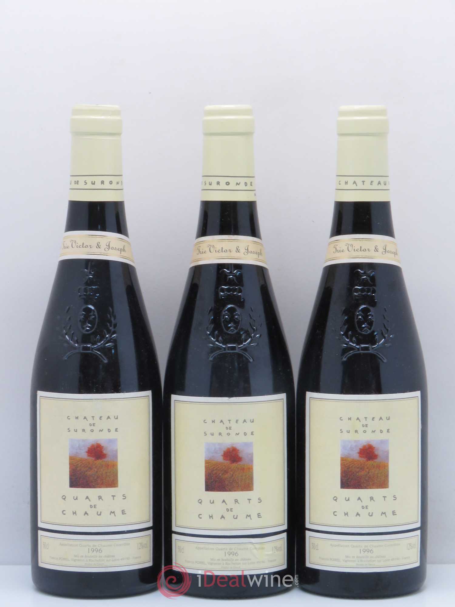 Quarts de Chaume Château de Suronde 1996 - Lotto di 3 bottiglie - 0