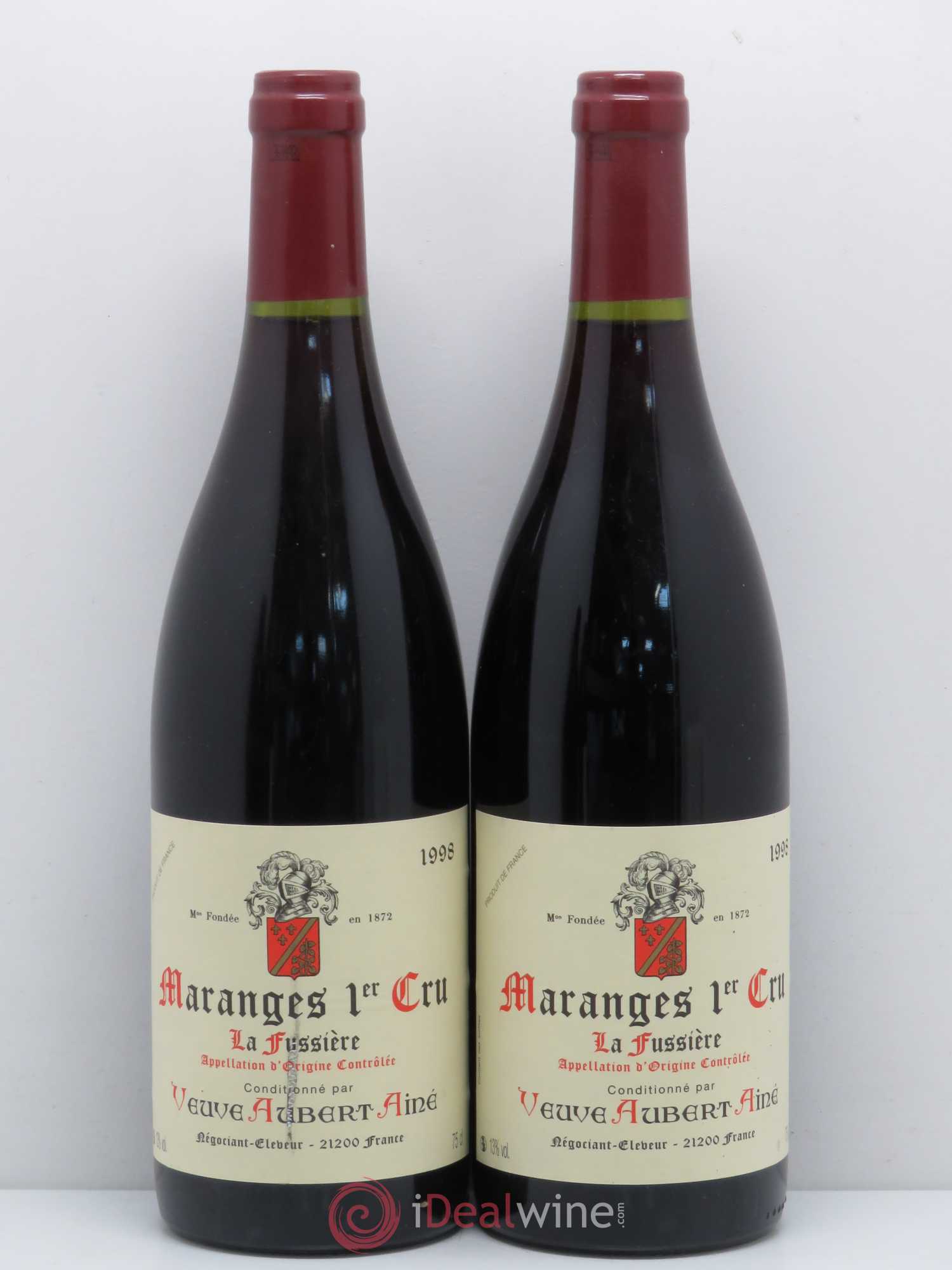 Maranges 1er Cru La Fussiere Veuve Aubert Ainé 1998 - Posten von 2 Flaschen - 0