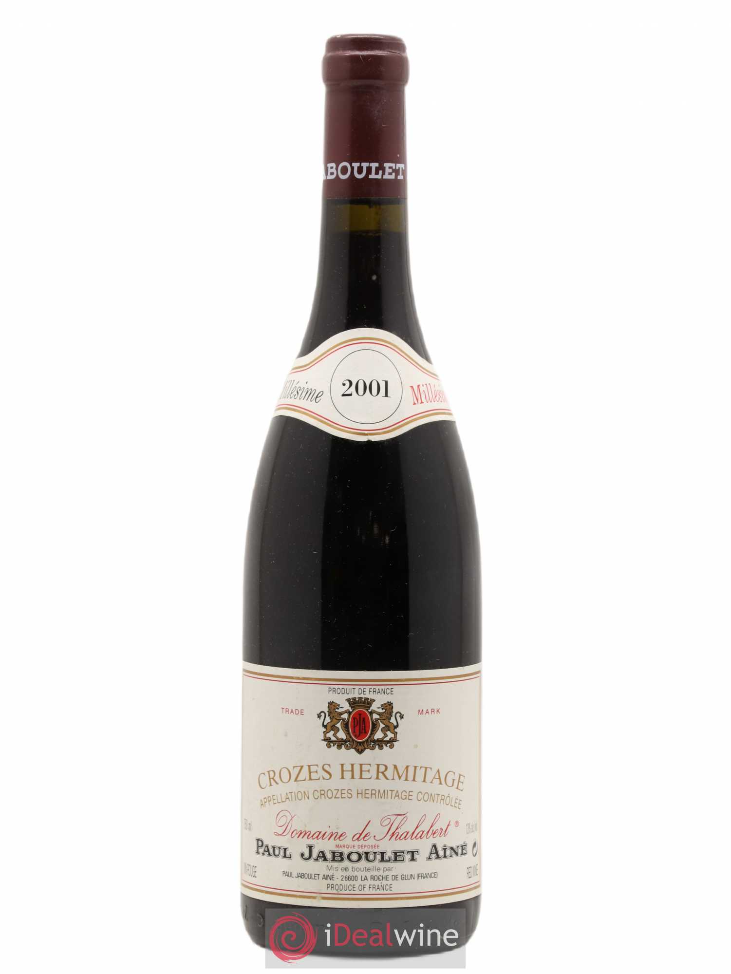 Crozes-Hermitage Domaine de Thalabert Paul Jaboulet Ainé 2001 - Lot de 1 bouteille - 0