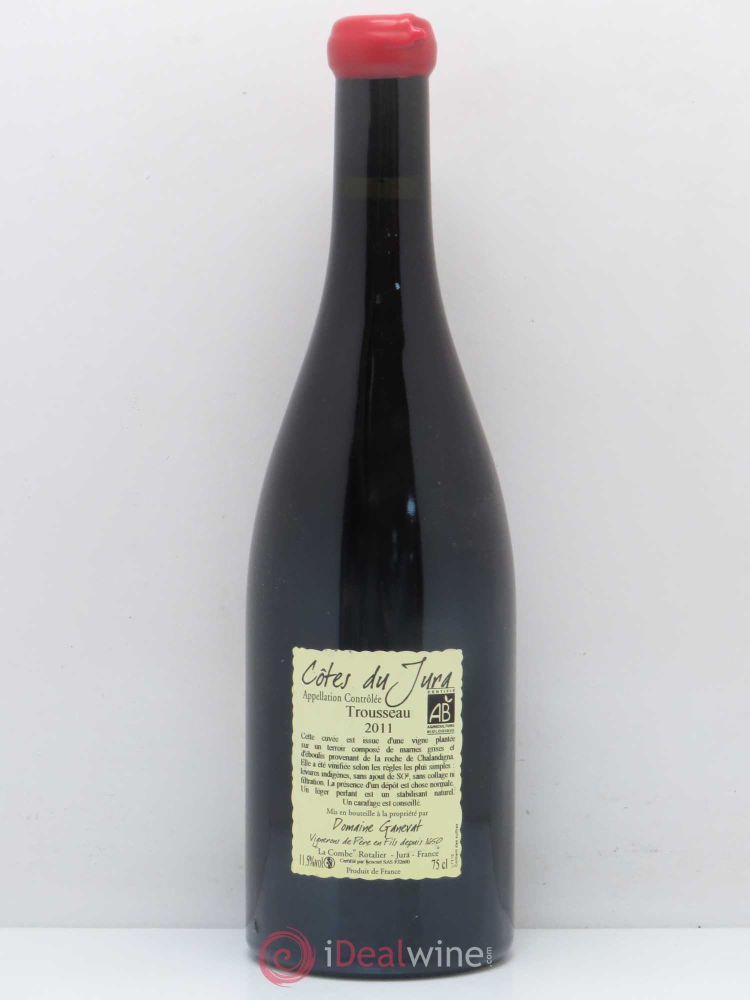 Côtes du Jura Plein Sud Jean-François Ganevat (Domaine) 2011 - Lot de 1 bouteille - 1