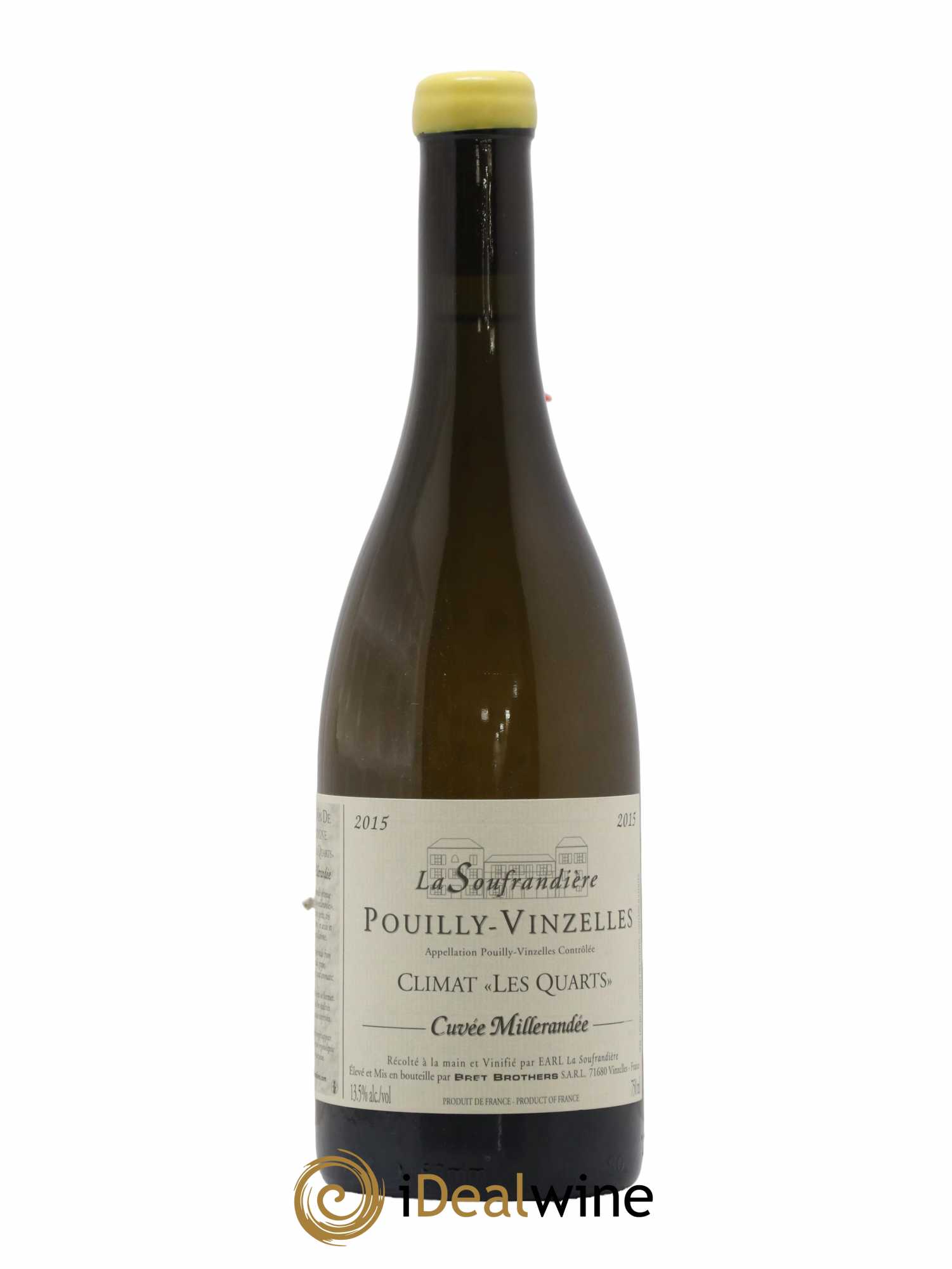Pouilly-Vinzelles Climat Les Quarts Cuvée Millerandée La Soufrandière 2015 - Lot de 1 bouteille - 0