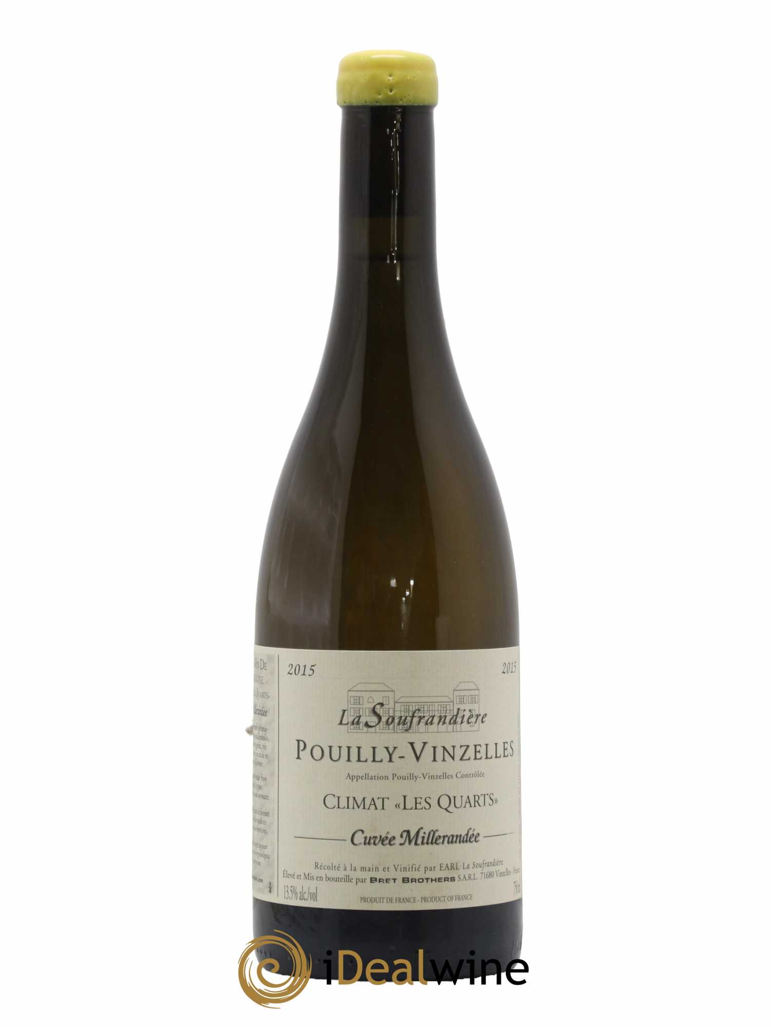 Pouilly-Vinzelles Climat Les Quarts Cuvée Millerandée La Soufrandière 2015 - Lot de 1 bouteille - 0