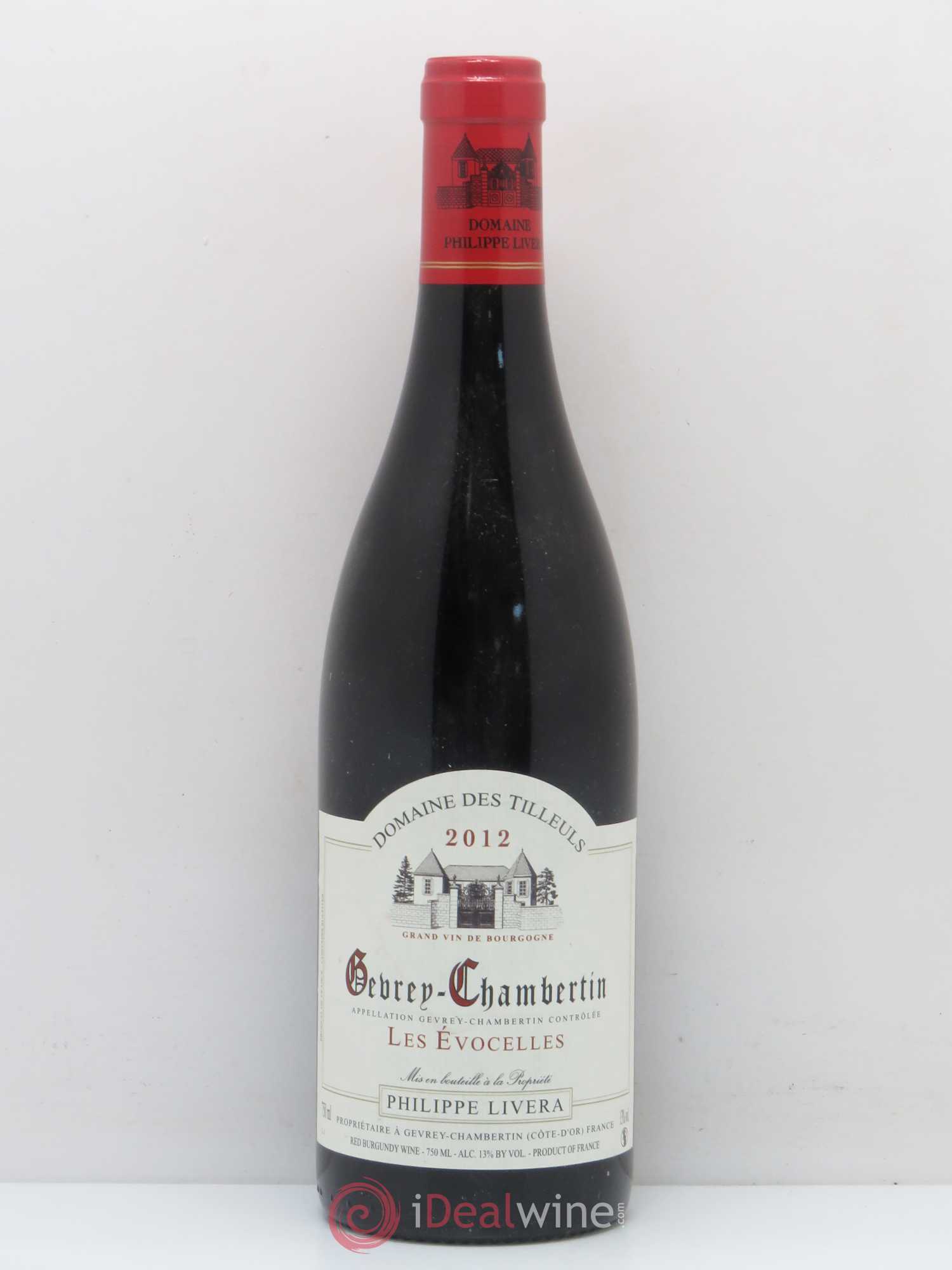 Gevrey-Chambertin Les Evocelles Tilleuls (Domaine des) - Philippe Livera 2012 - Lot de 1 bouteille - 0