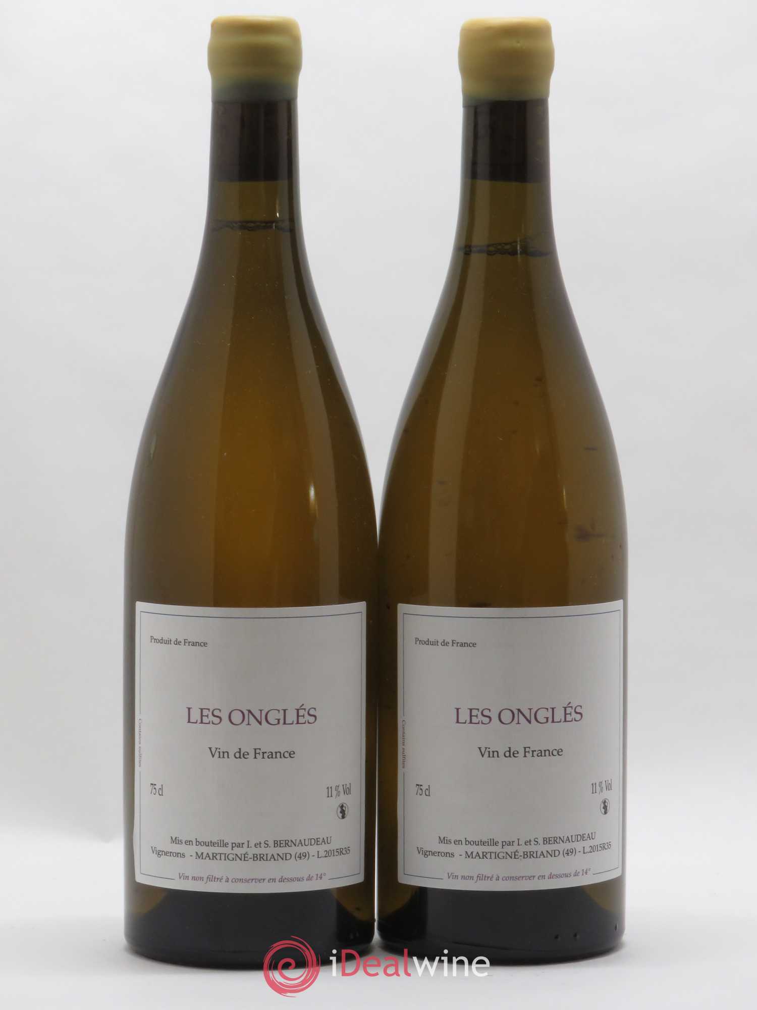 Vin de France Les Onglés Stéphane Bernaudeau 2015 - Lot de 2 bouteilles - 0
