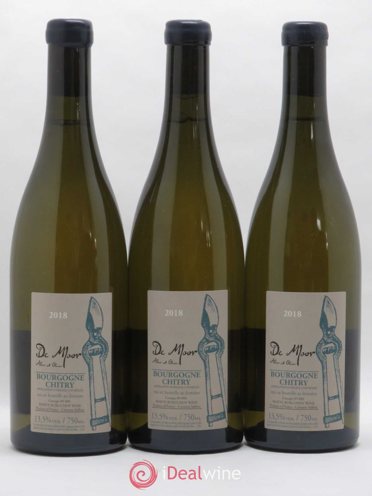 Bourgogne Chitry Alice et Olivier De Moor 2018 - Lot de 3 bouteilles - 0