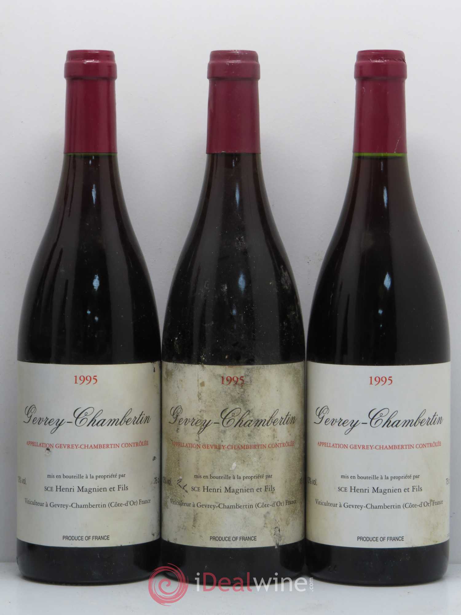 Gevrey-Chambertin Henri Magnien 1995 - Posten von 6 Flaschen - 1