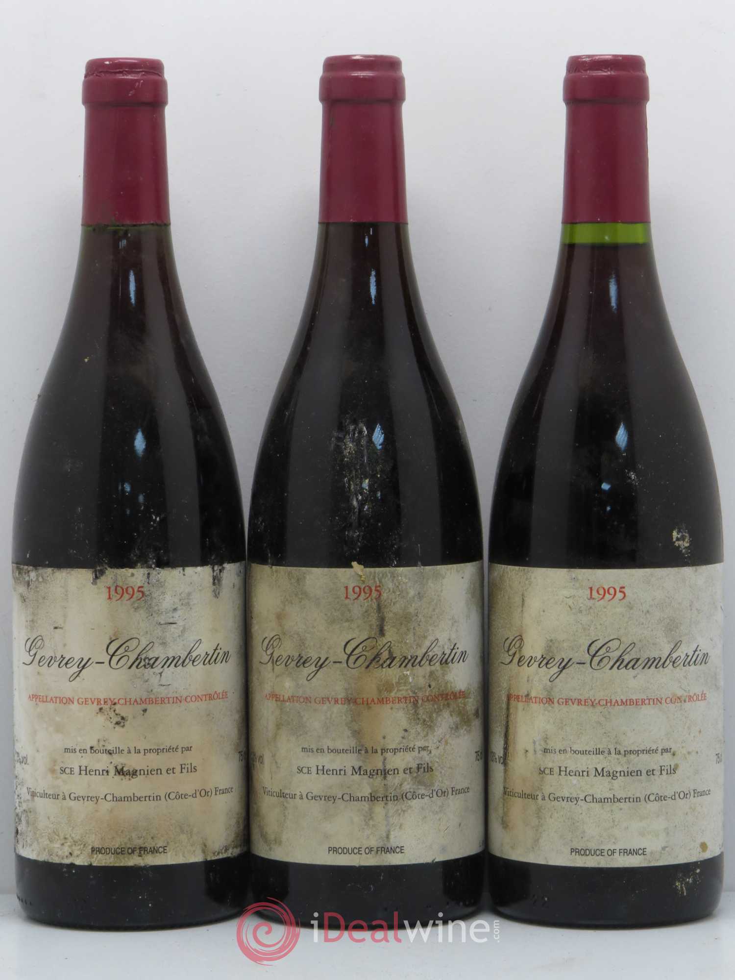 Gevrey-Chambertin Henri Magnien 1995 - Lot de 3 bouteilles - 0
