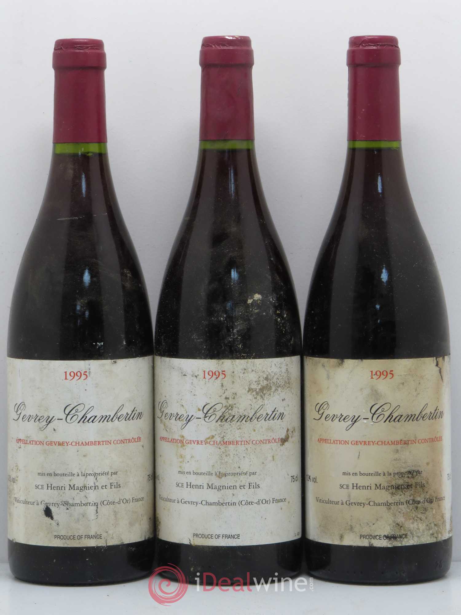 Gevrey-Chambertin Henri Magnien 1995 - Posten von 3 Flaschen - 0
