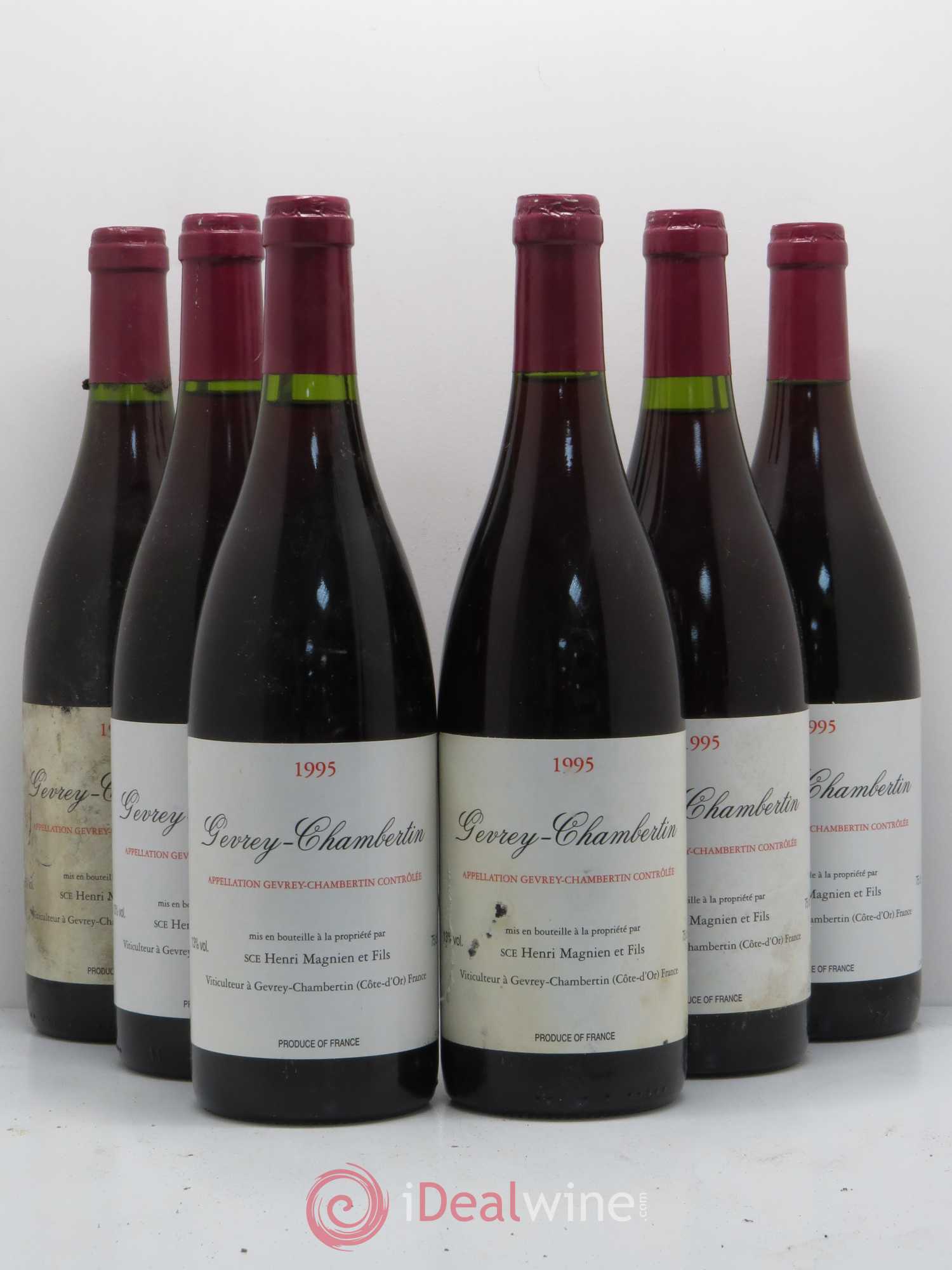 Gevrey-Chambertin Henri Magnien 1995 - Lot de 6 bouteilles - 0