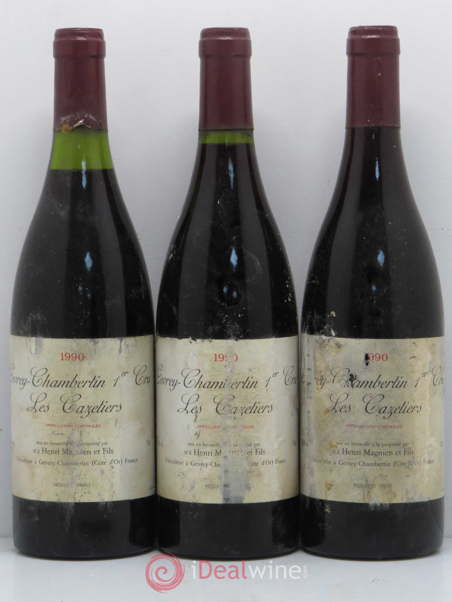 Gevrey-Chambertin 1er Cru Les Cazetiers Henri Magnien 1990 - Posten von 6 Flaschen - 2